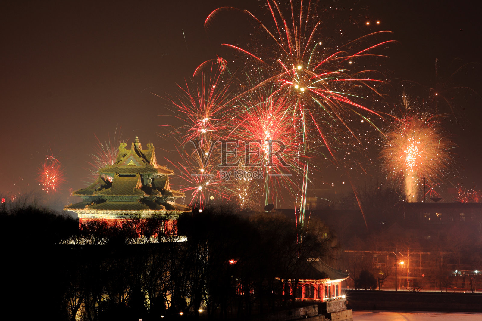 在中国北京紫禁城新年快乐照片摄影图片