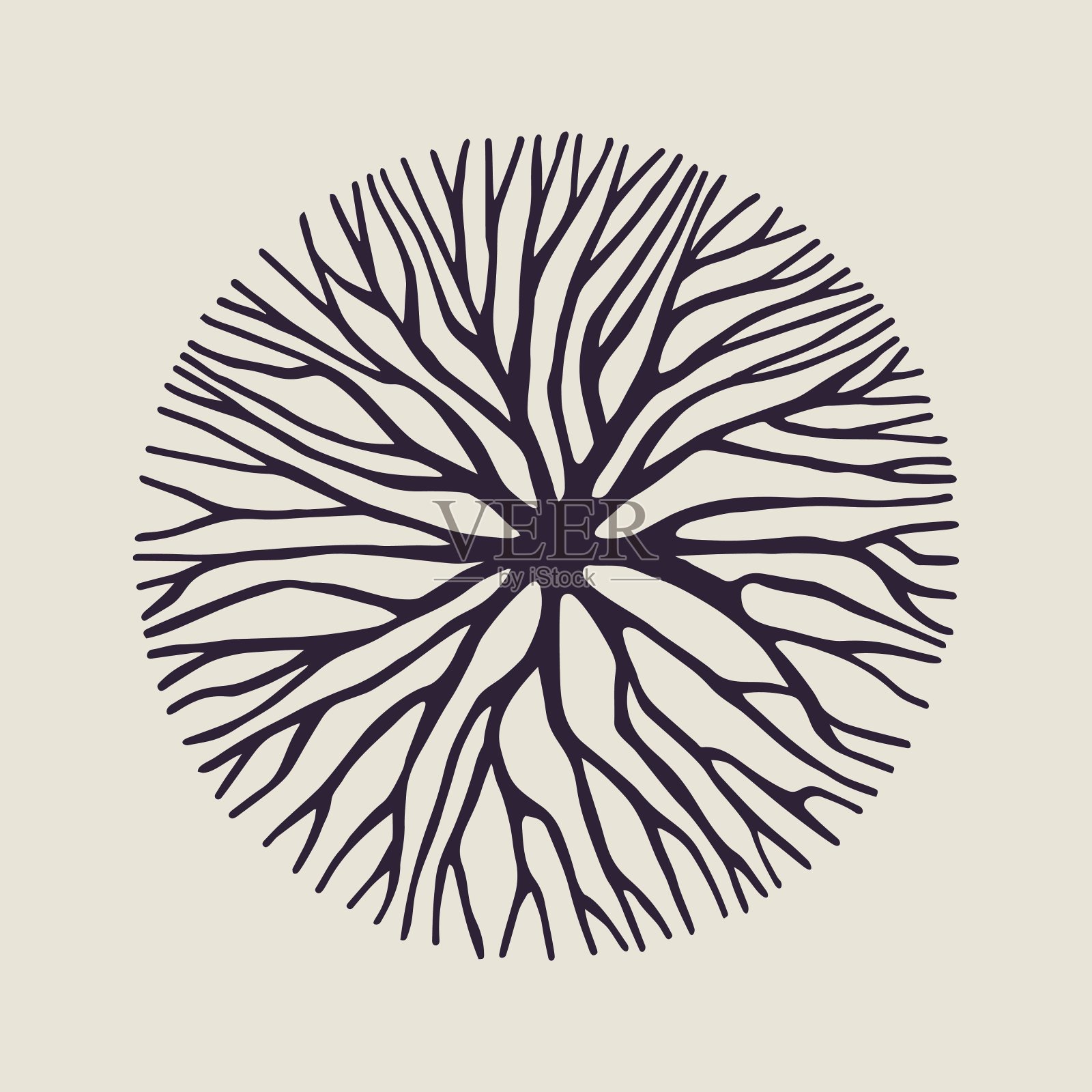 概念树树枝圆形状插图设计元素图片