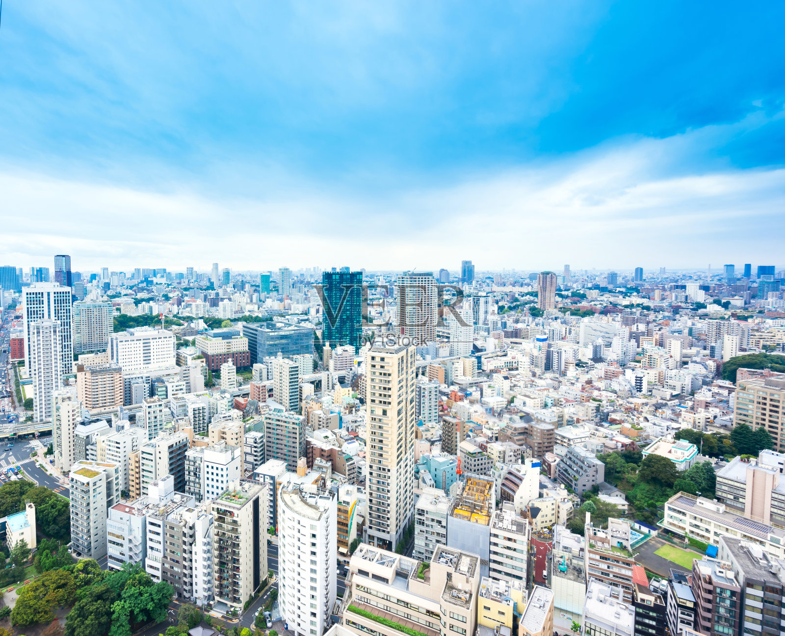 日本东京全景现代城市鸟瞰图照片摄影图片