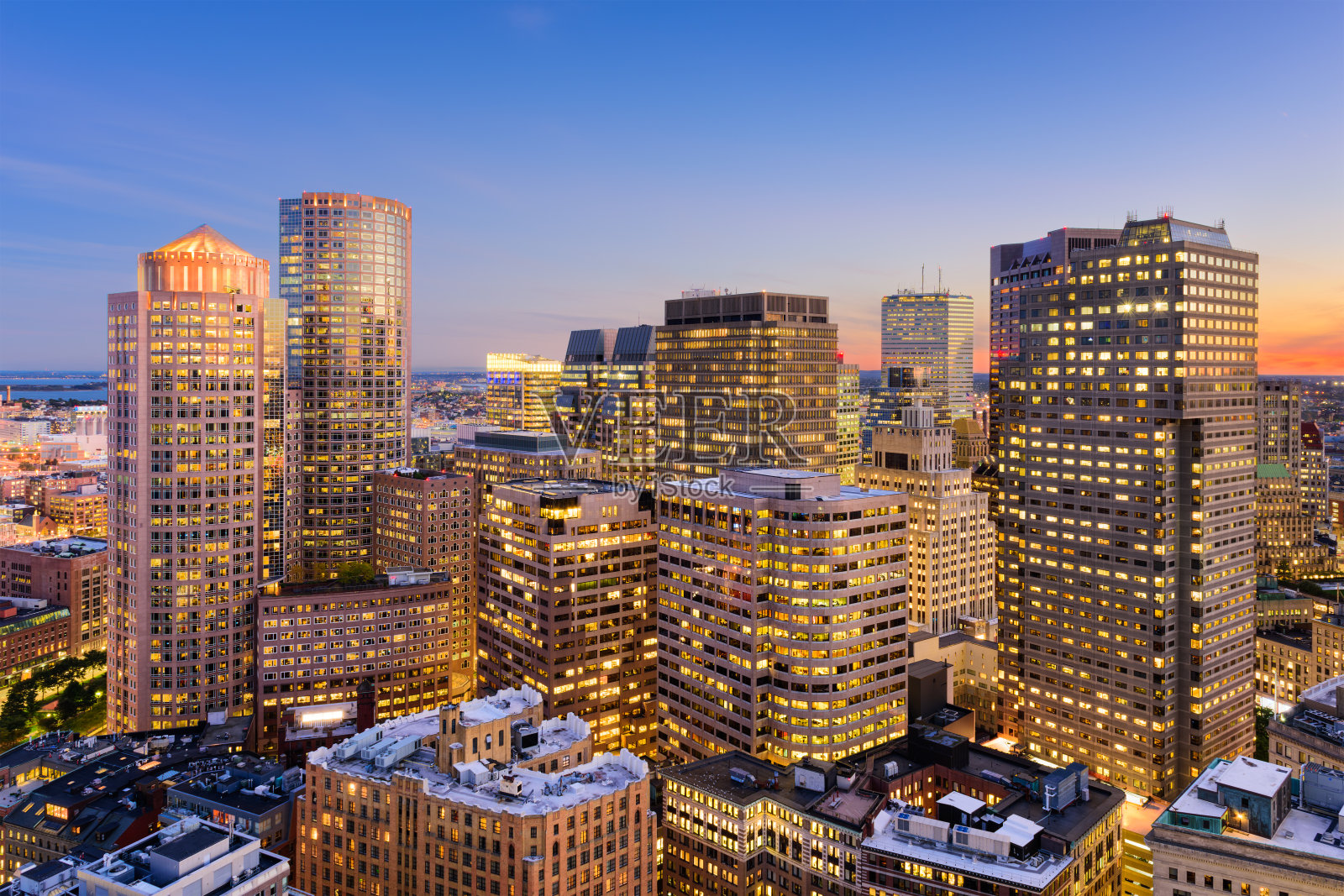 波士顿金融区城市景观照片摄影图片