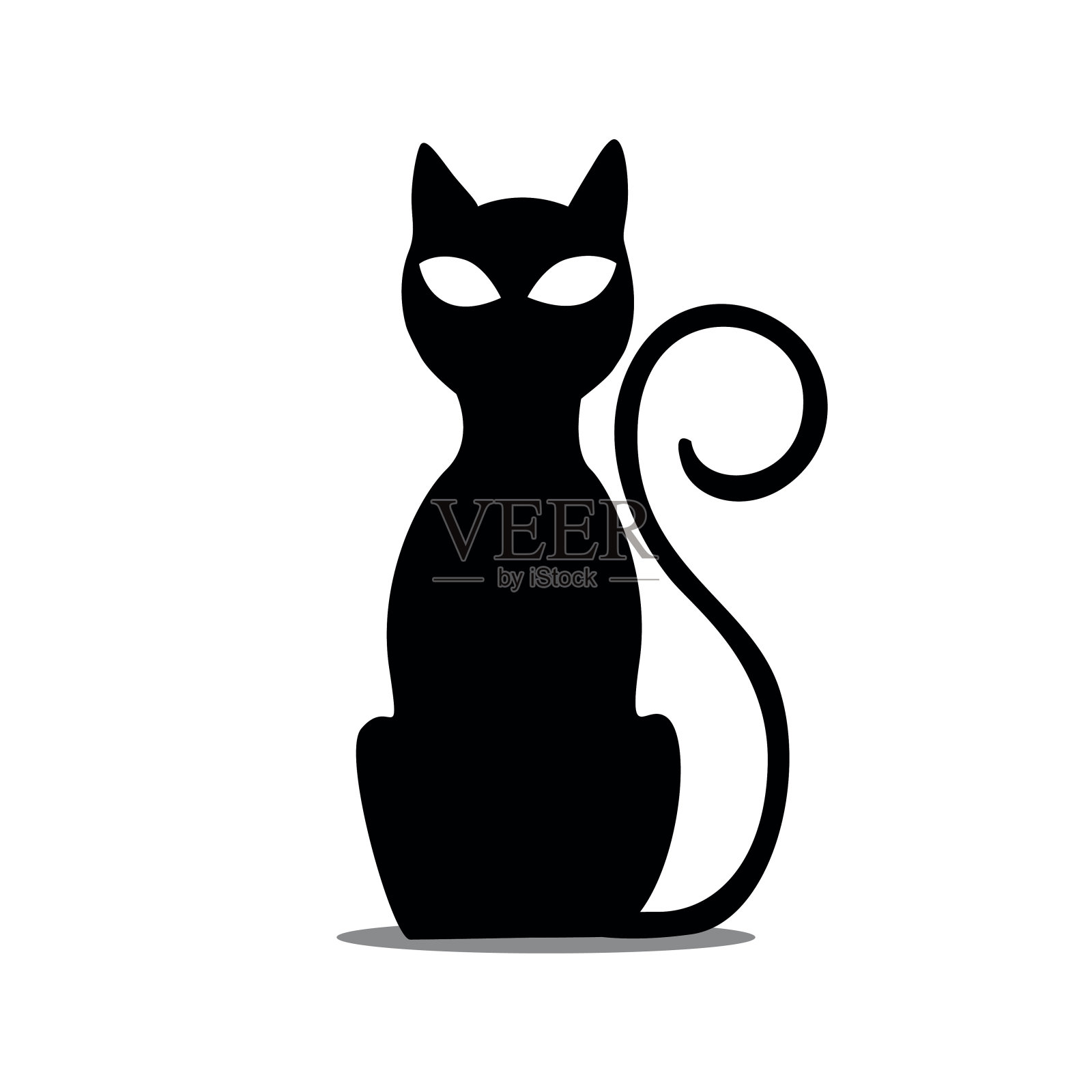 向量黑猫设计元素图片