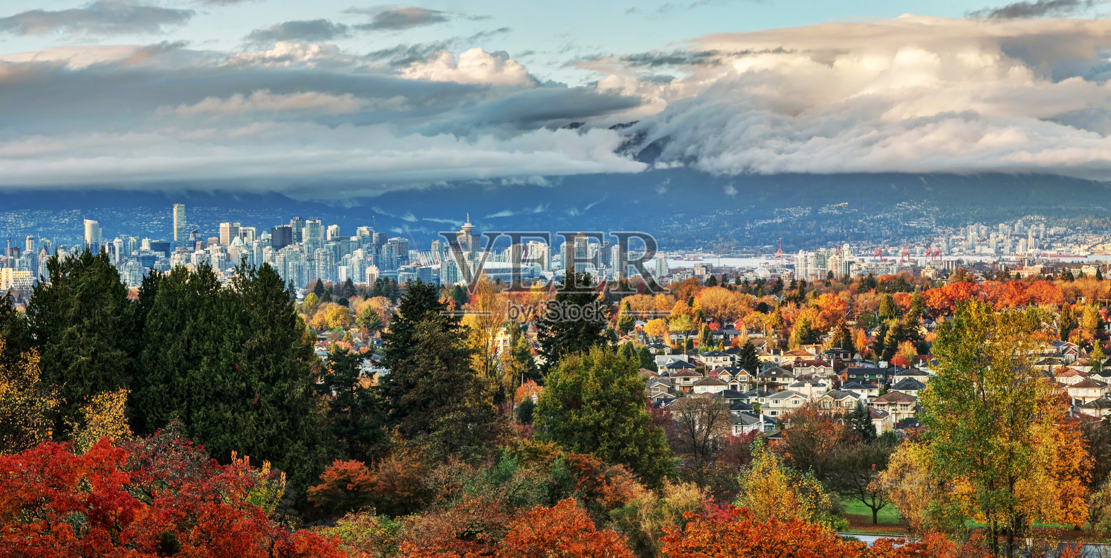 秋天的温哥华城市景观照片摄影图片
