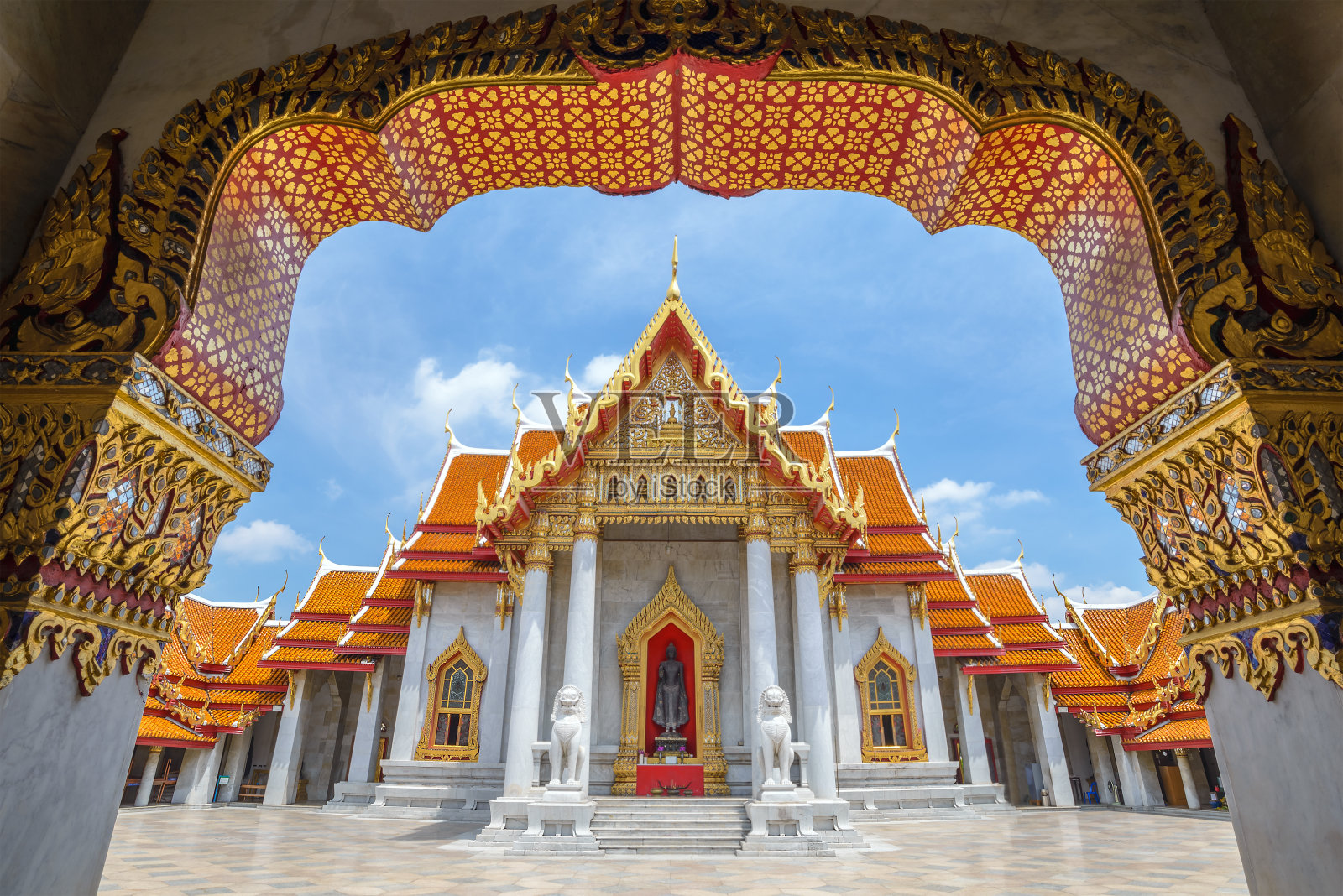 大理石寺庙或Wat Benchamabophit，曼谷，泰国照片摄影图片