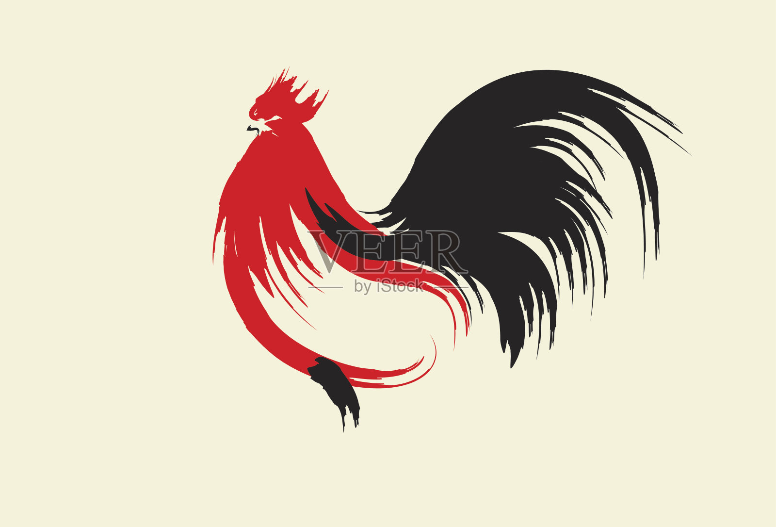 鸡年，中国新年插画图片素材