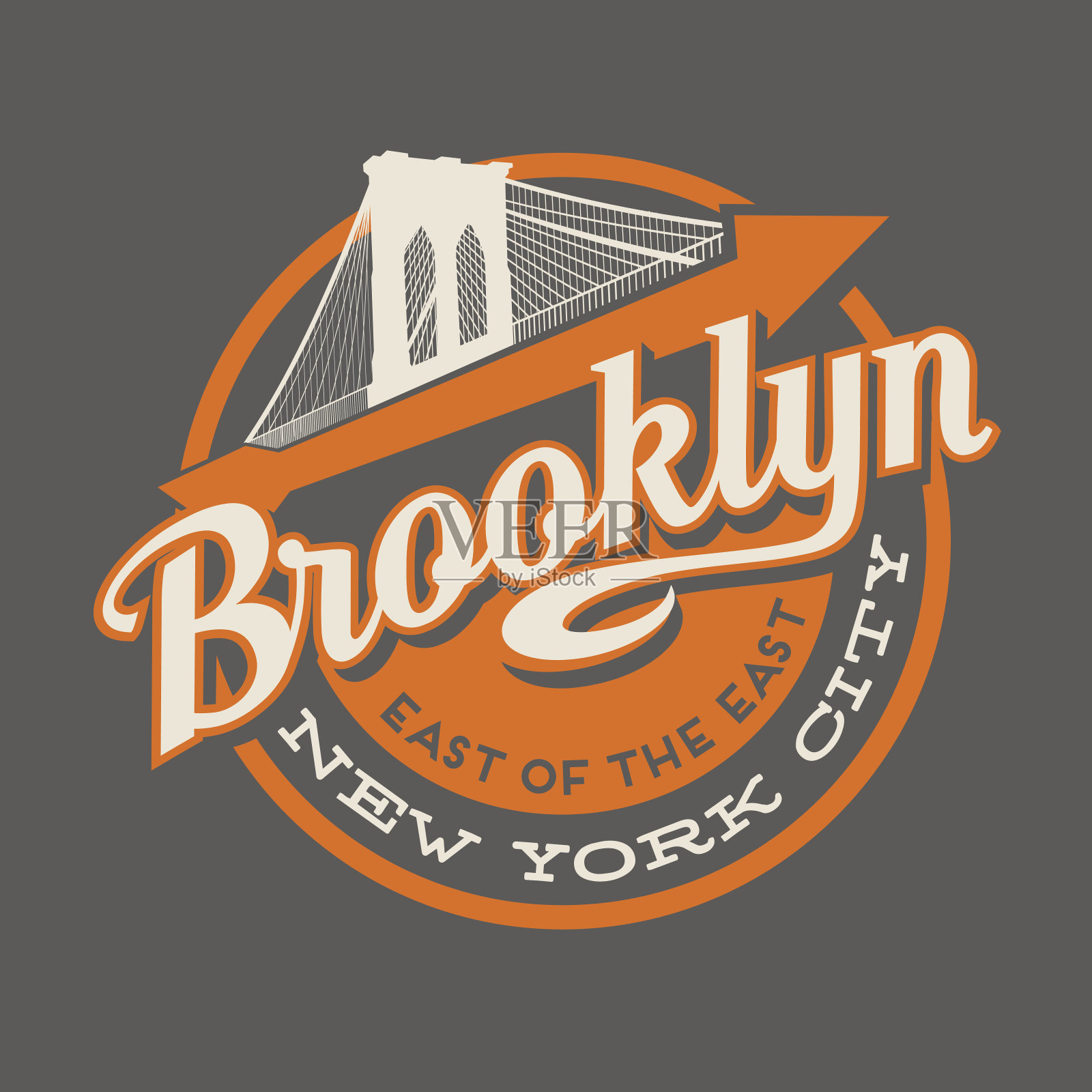 布鲁克林，纽约市t恤或印刷排版设计。设计元素图片