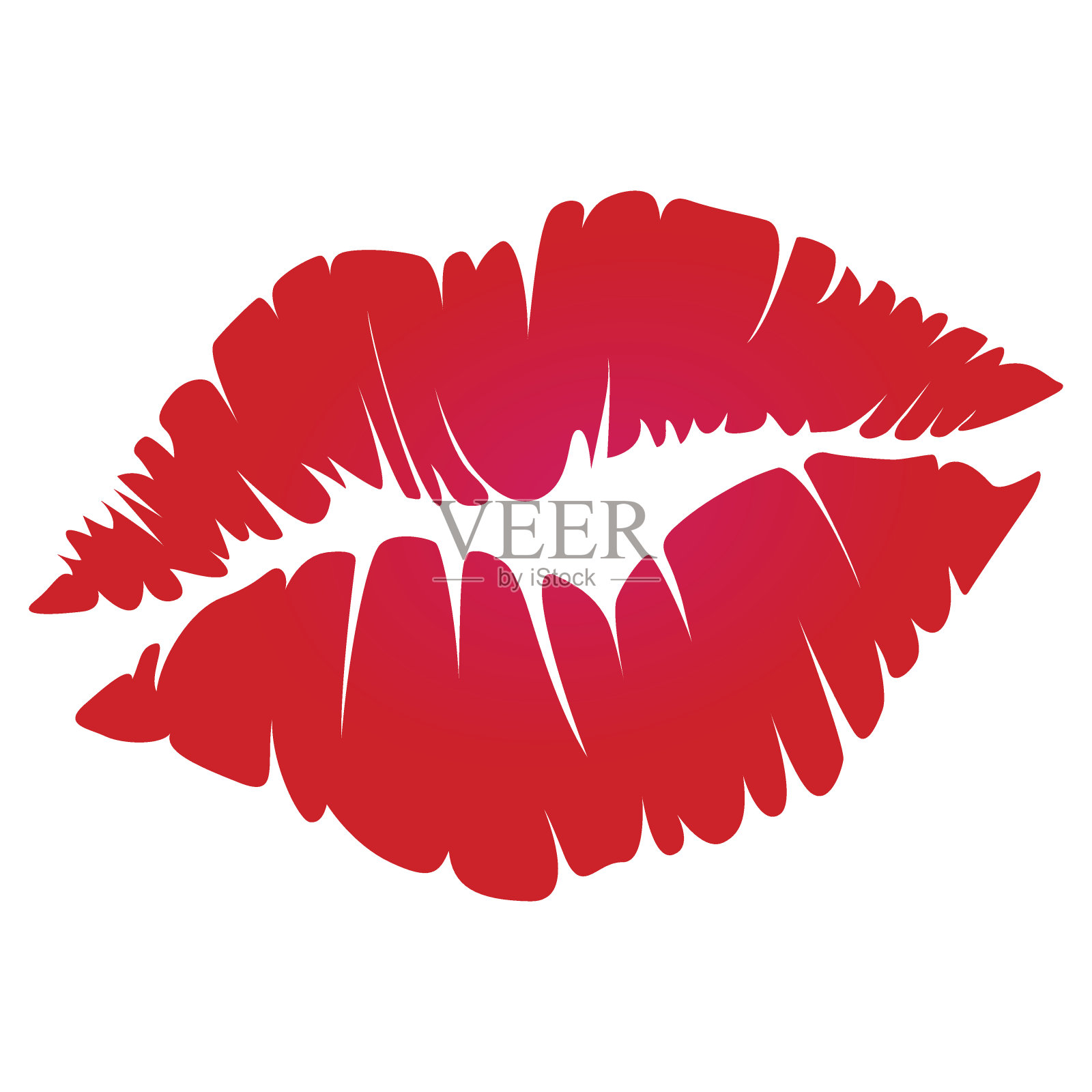 红色的吻设计元素图片