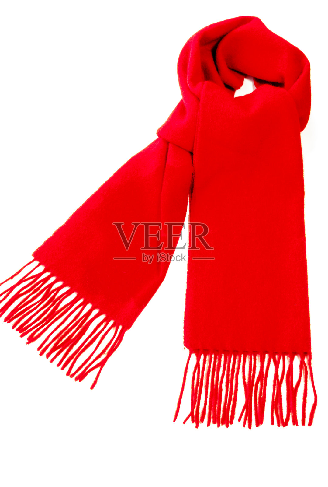 冬季红羊绒围巾照片摄影图片