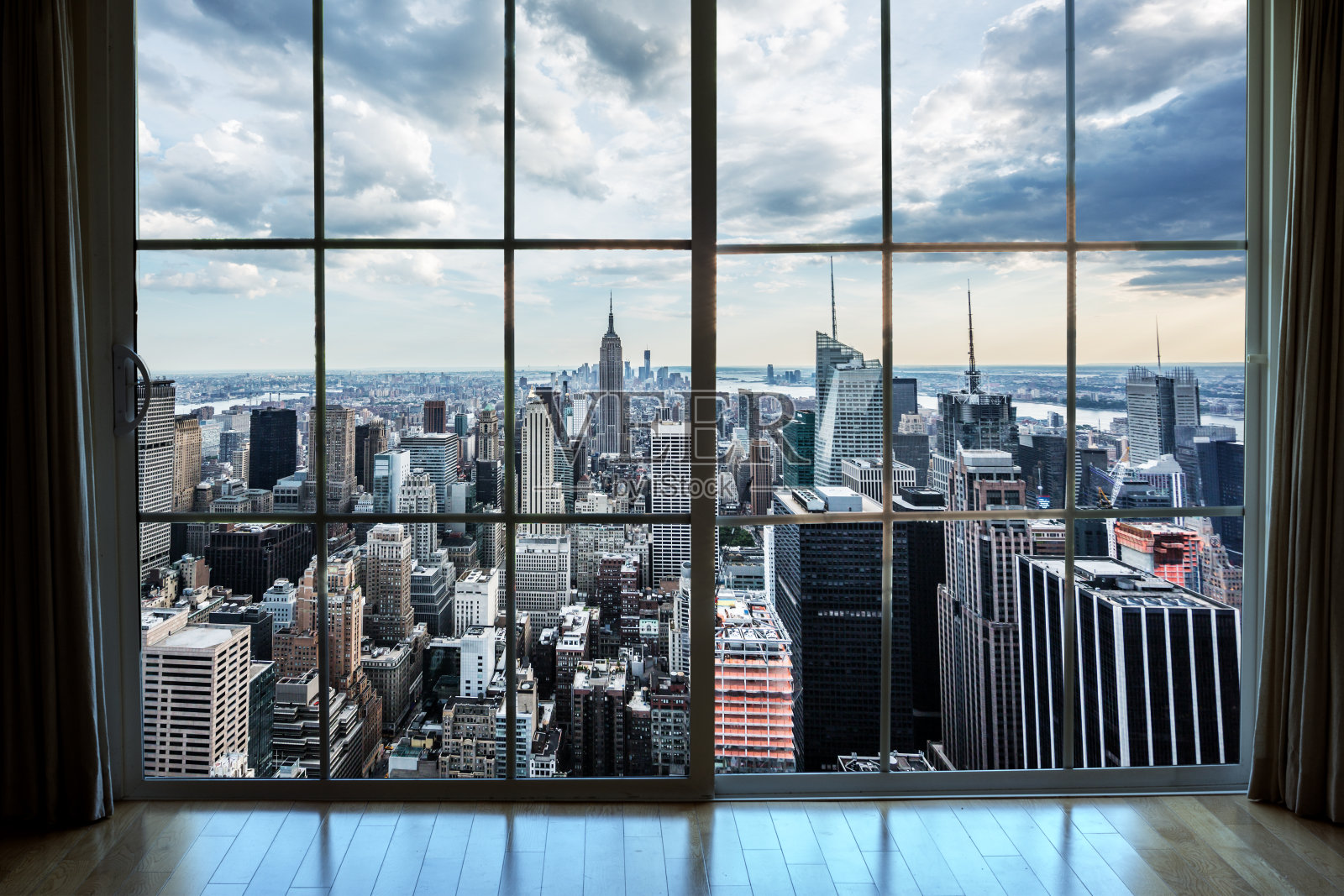 房地产视图曼哈顿纽约窗口帝国大厦照片摄影图片