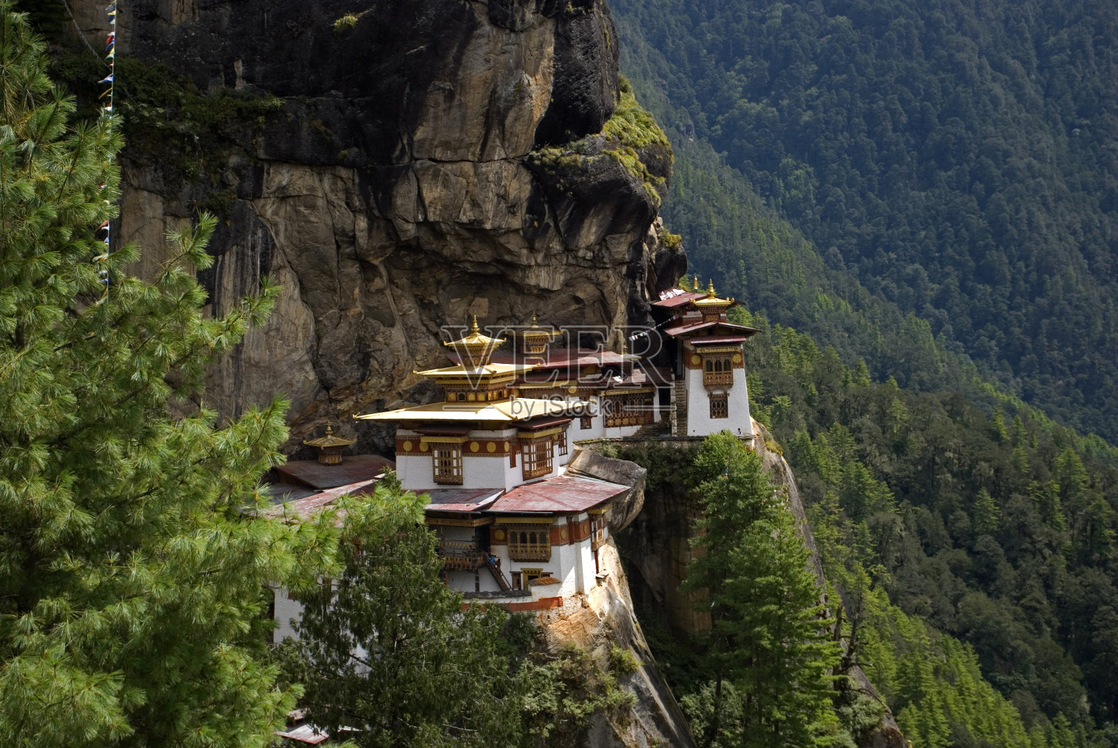 不丹，takt尚Goemba照片摄影图片