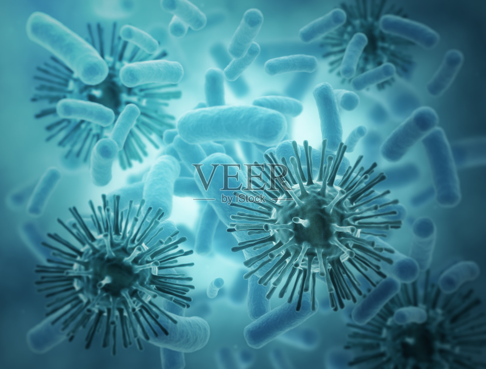病毒细菌细胞背景照片摄影图片