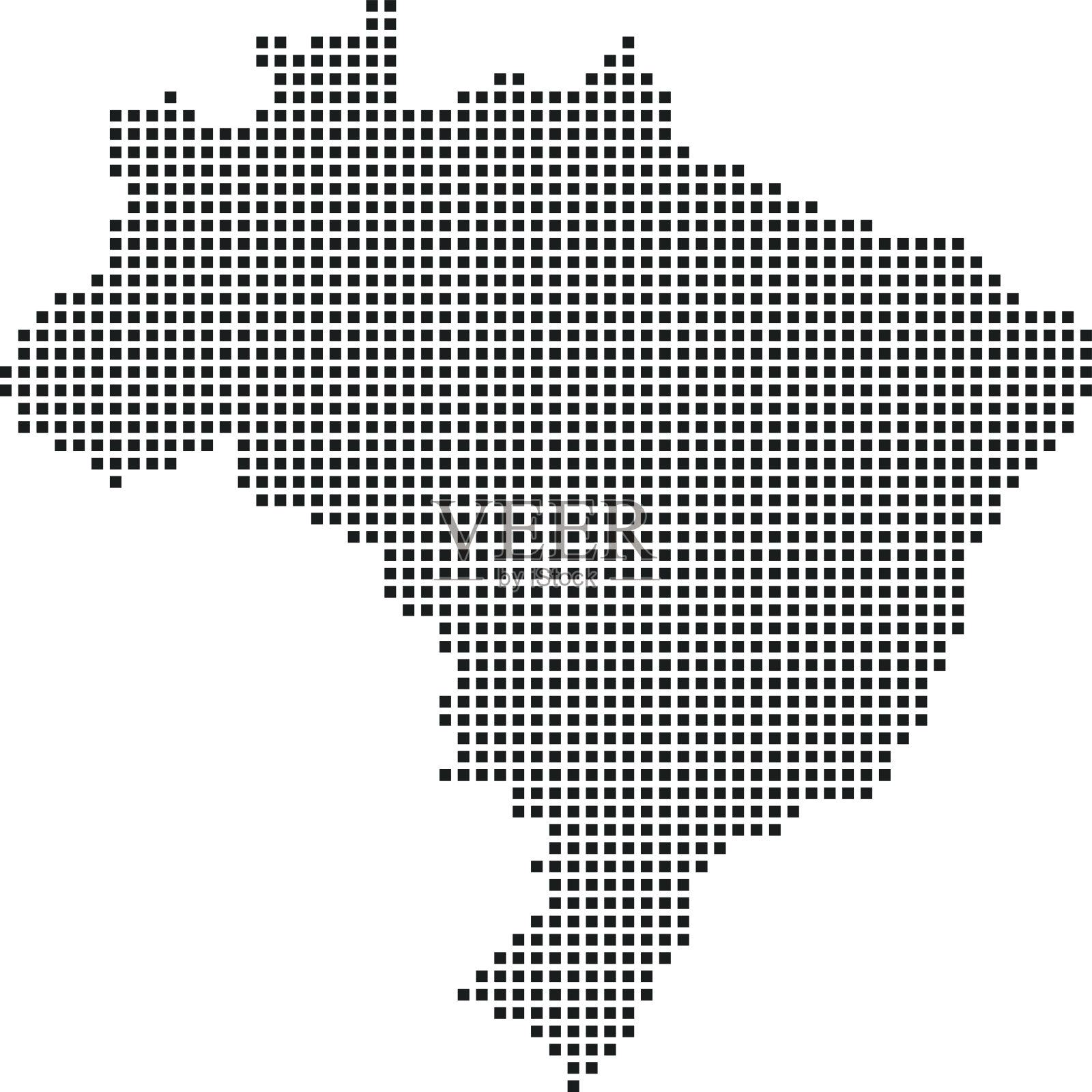 巴西地图插画图片素材