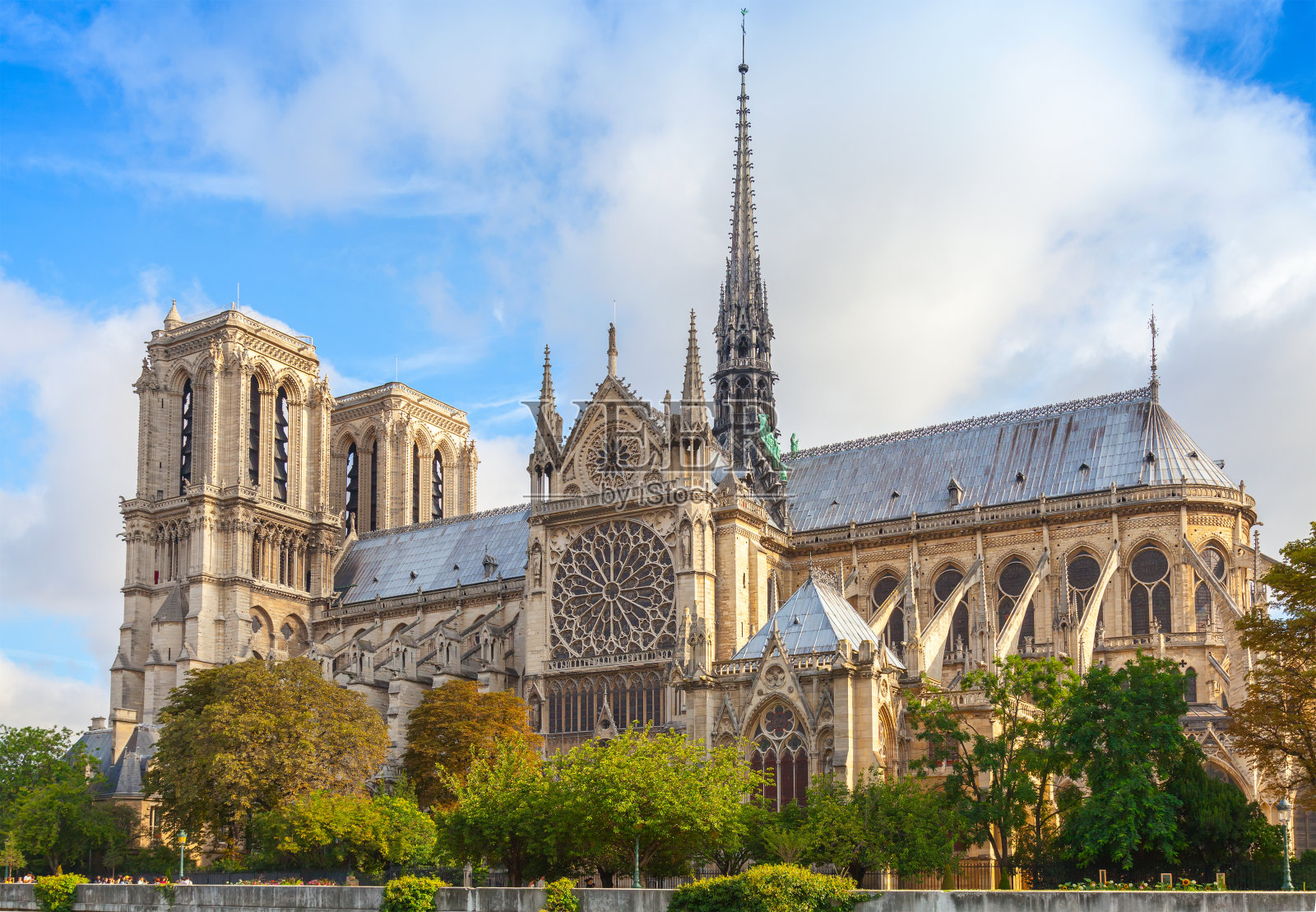 法国巴黎圣母院大教堂照片摄影图片