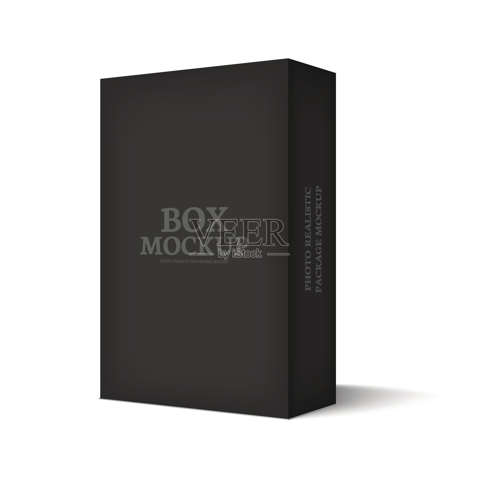 真实的模型黑盒孤立的白色背景插画图片素材