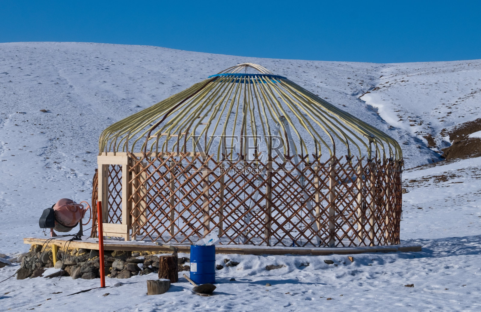 建设突厥蒙古包里照片摄影图片