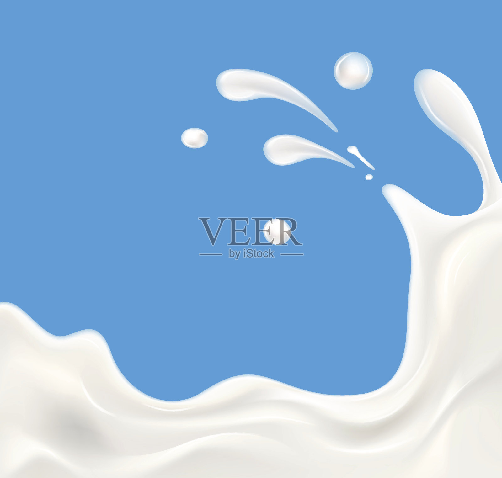 牛奶喷溅矢量图插画图片素材