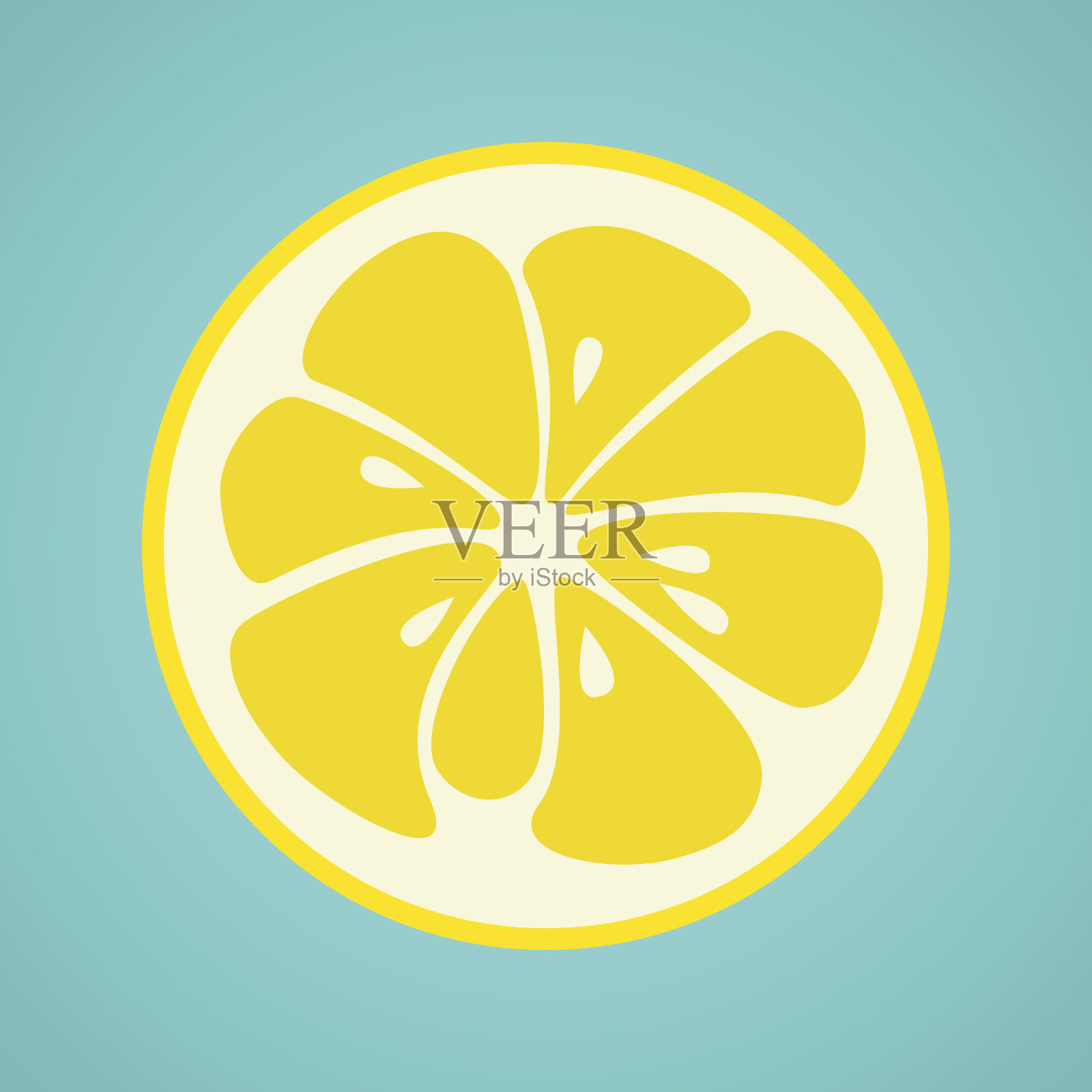 黄色柠檬柚子时尚偶像。多汁的水果标志插画图片素材