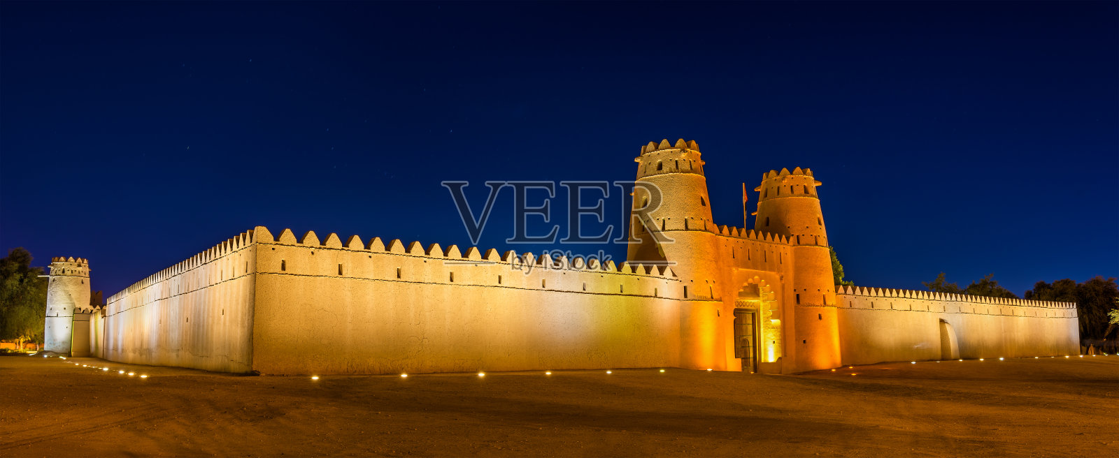 Al Jahili Fort在Al Ain，阿联酋照片摄影图片