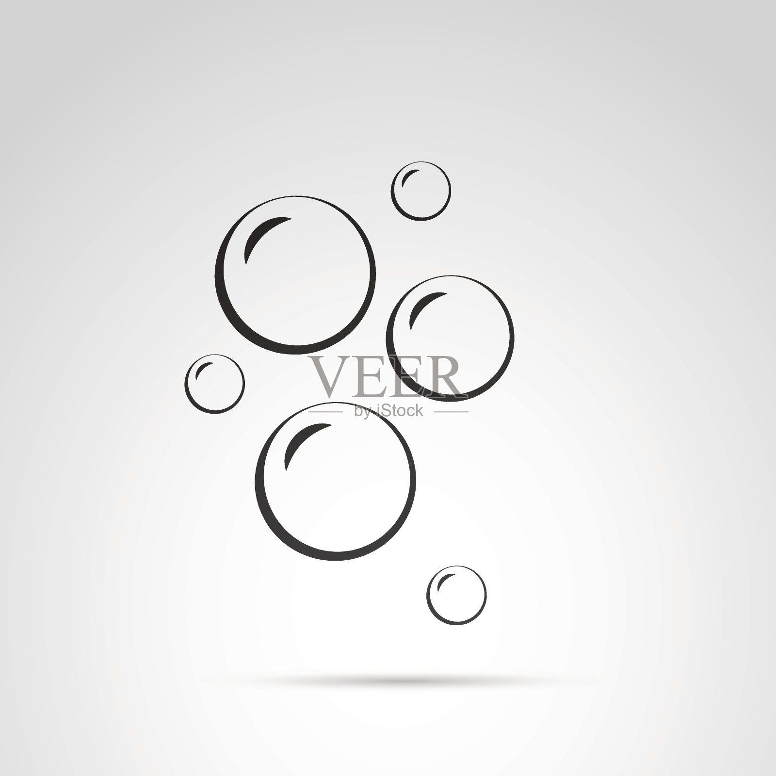 气泡图标孤立在白色背景。插画图片素材