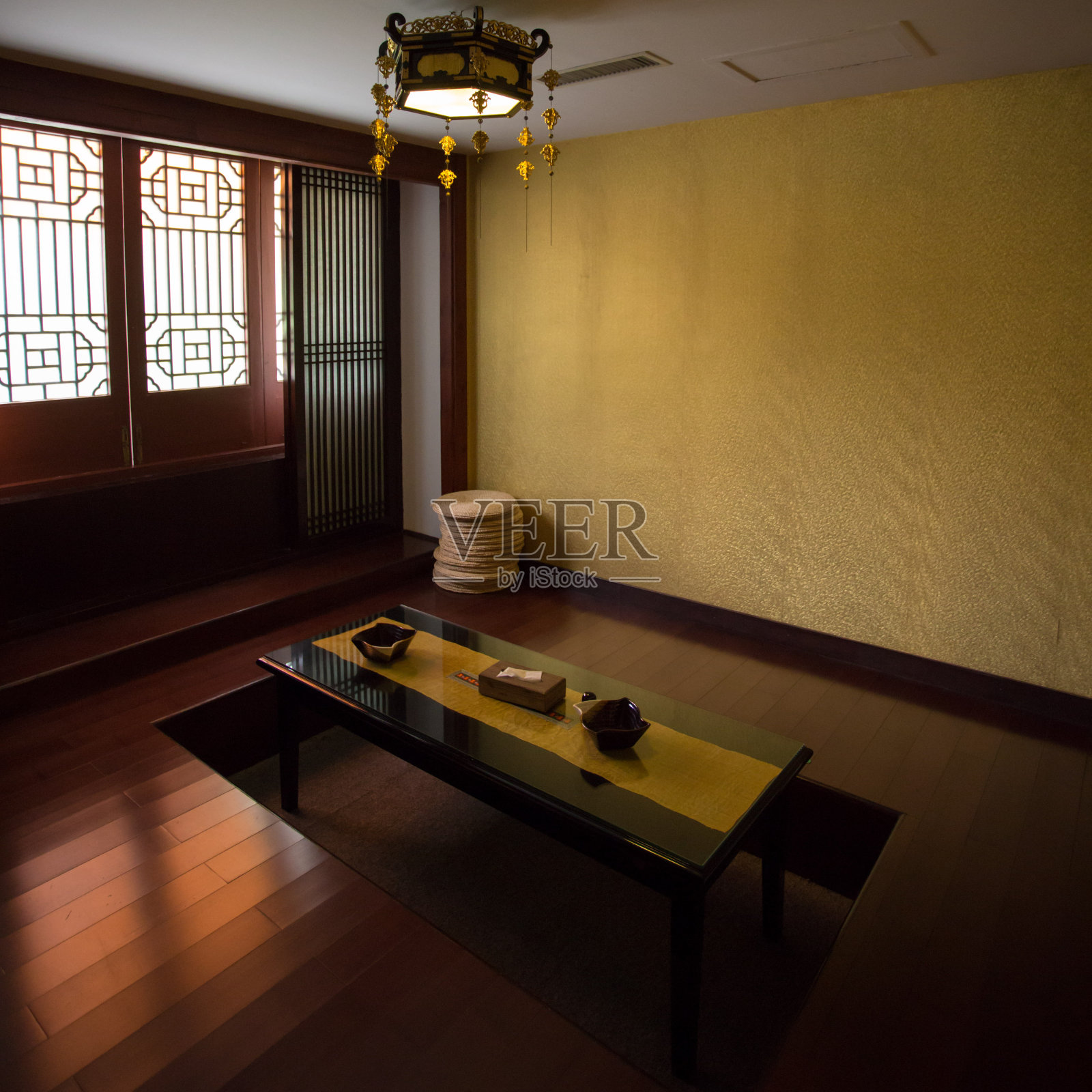 中国古典室内，装饰简约照片摄影图片