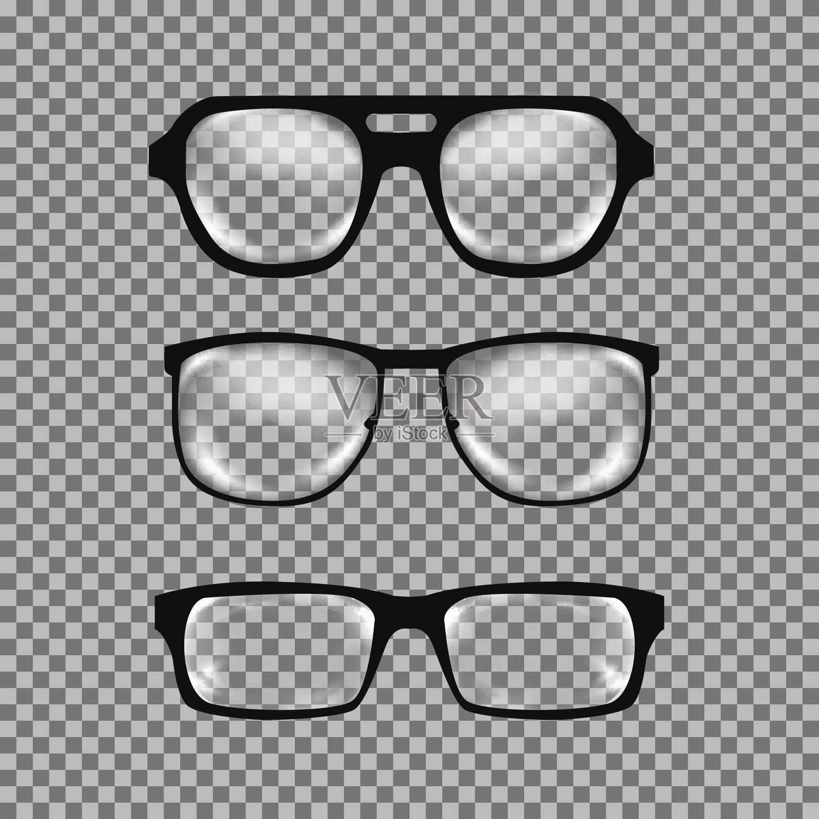 一套定制眼镜隔离设计元素图片