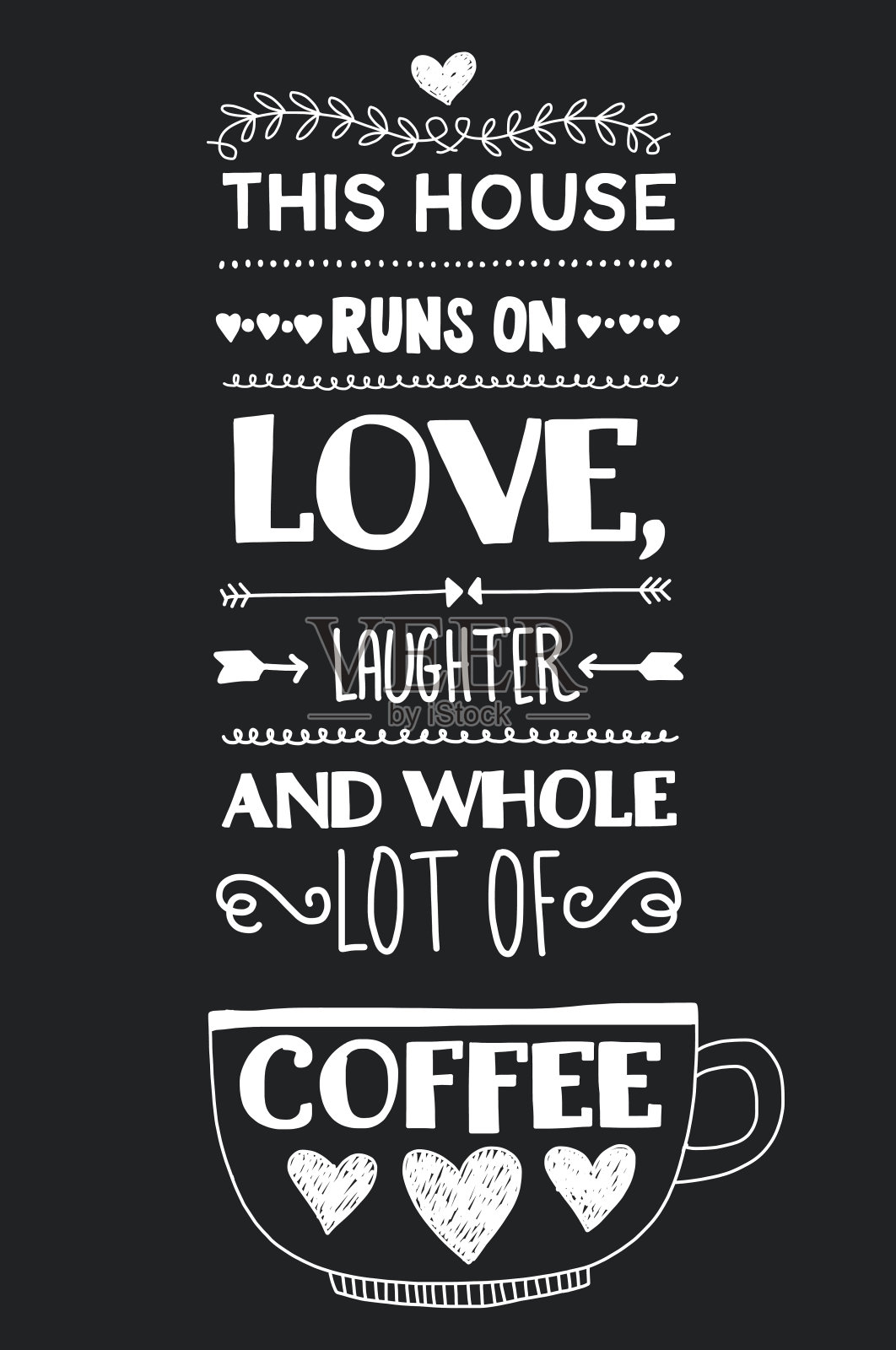 写着关于咖啡的引言。插画图片素材