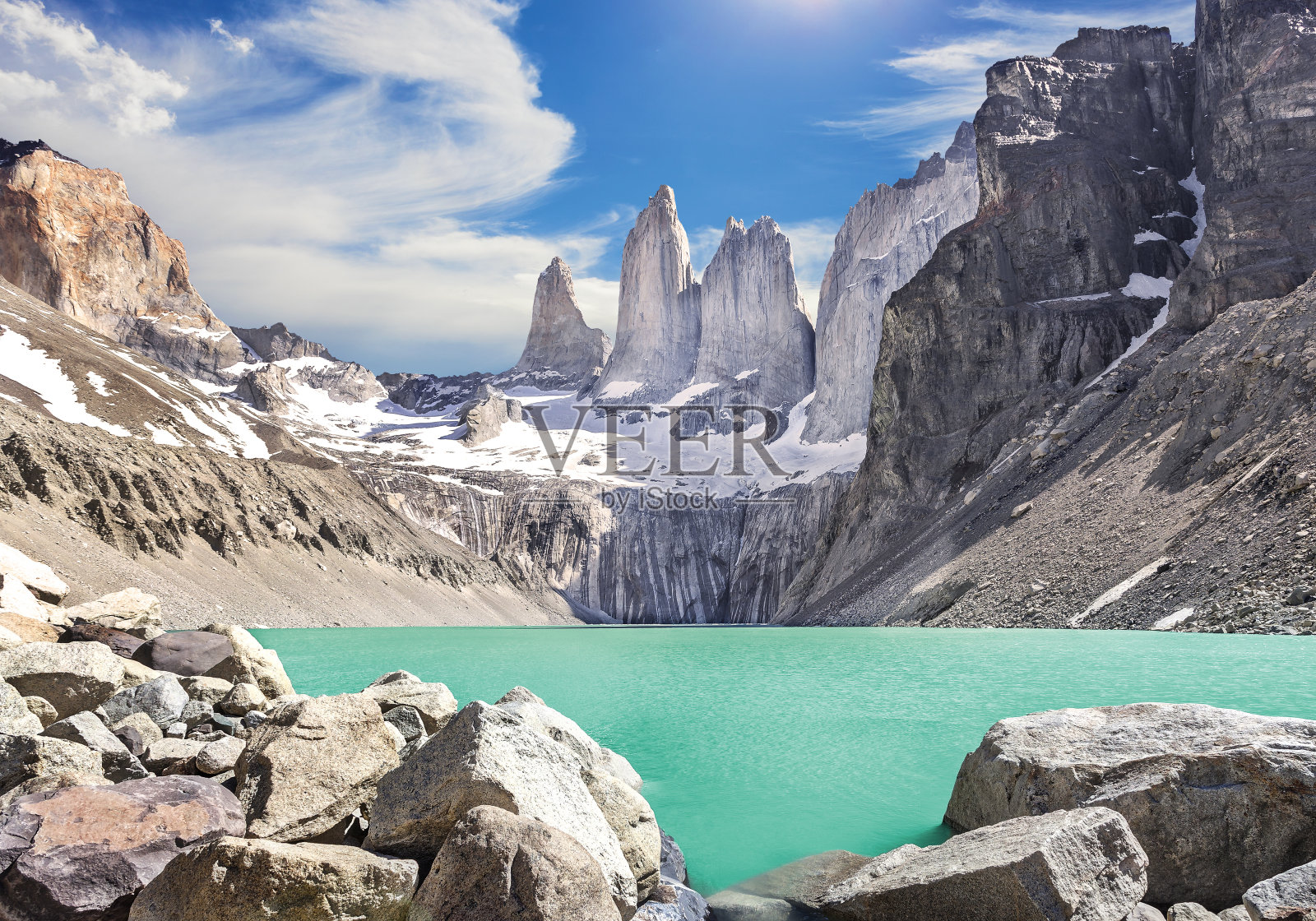 Torres del Paine山，巴塔哥尼亚，智利照片摄影图片