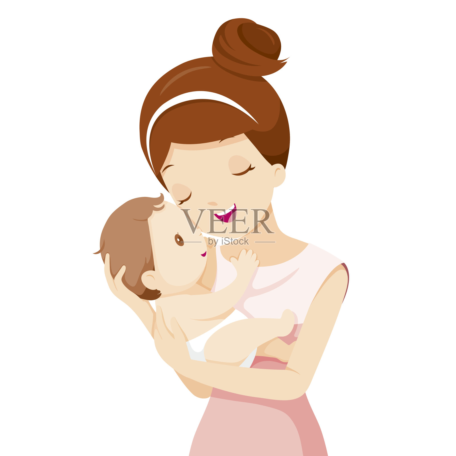 母亲温柔地拥抱着婴儿设计元素图片