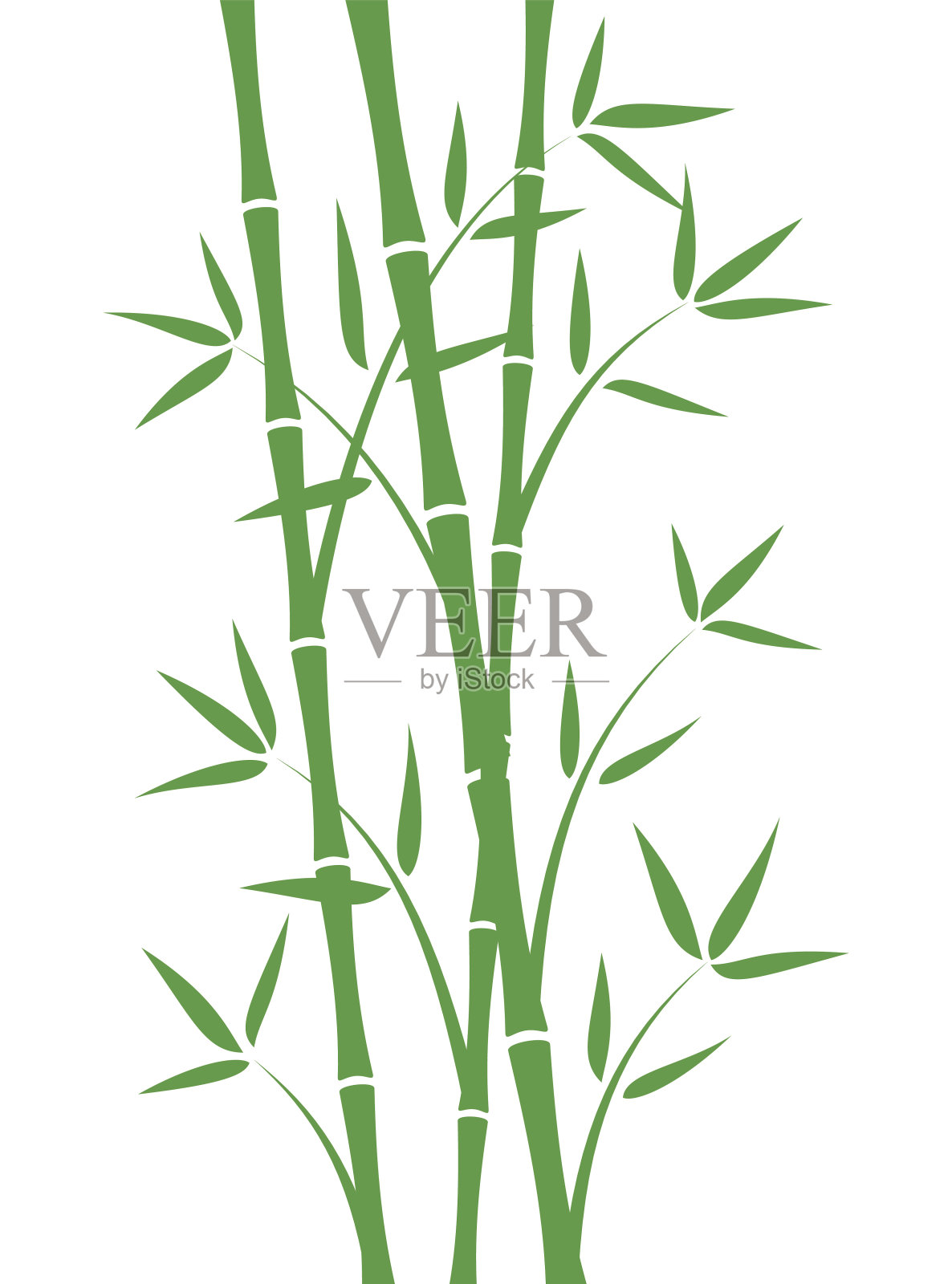 绿色竹茎设计元素图片