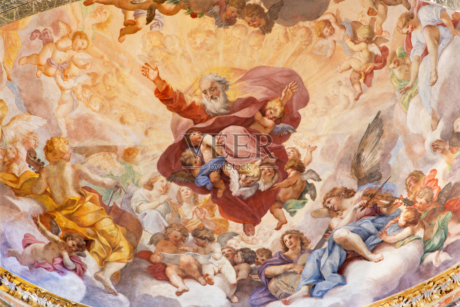 罗马——壁画《永恒的荣耀》插画图片素材