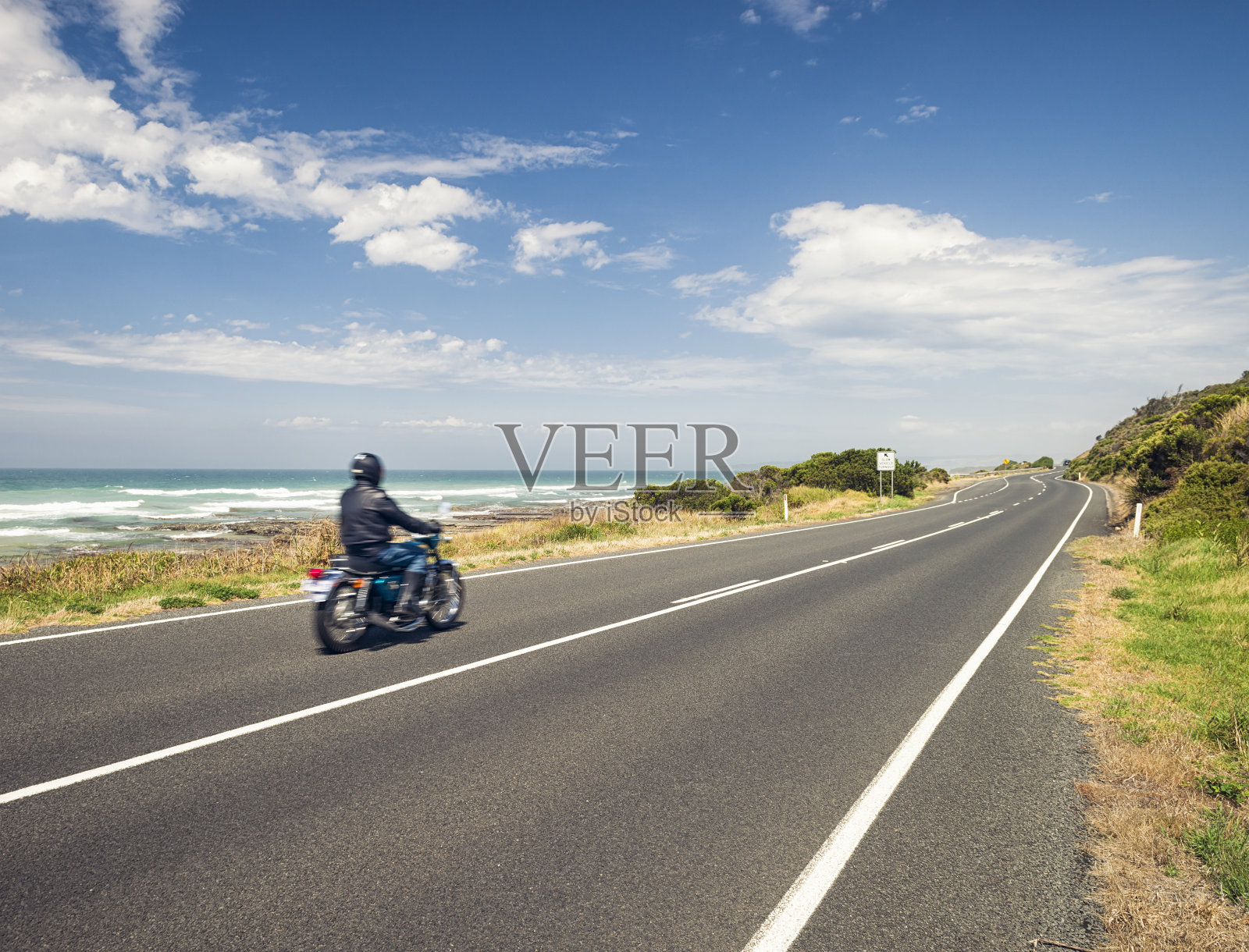 澳大利亚大洋公路上的摩托车自由照片摄影图片