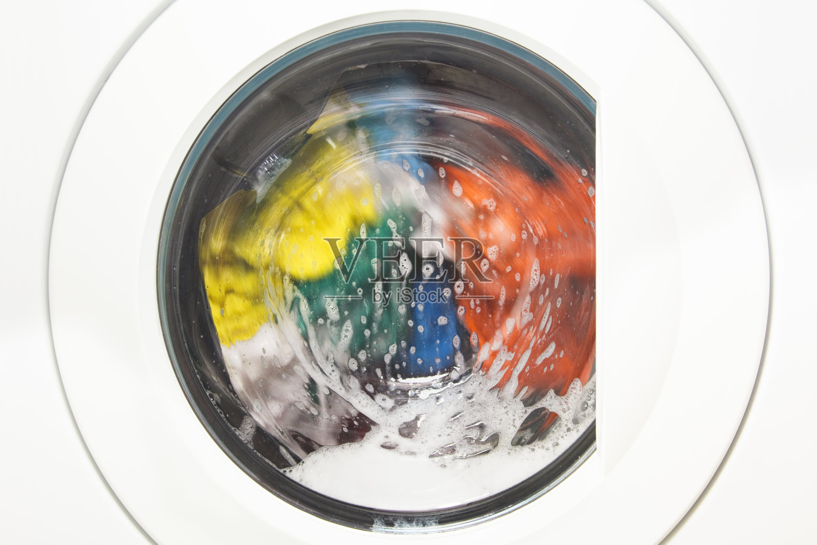 彩色洗衣机洗衣照片摄影图片