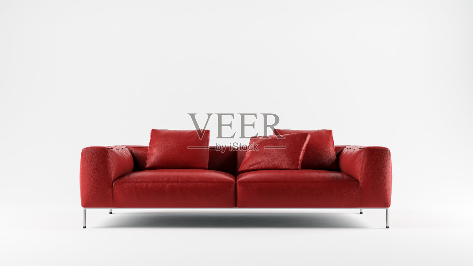 红色的现代沙发照片摄影图片