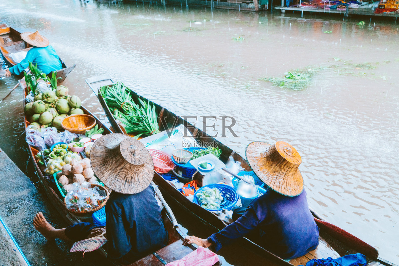 Damnoen Saduak水上市场照片摄影图片
