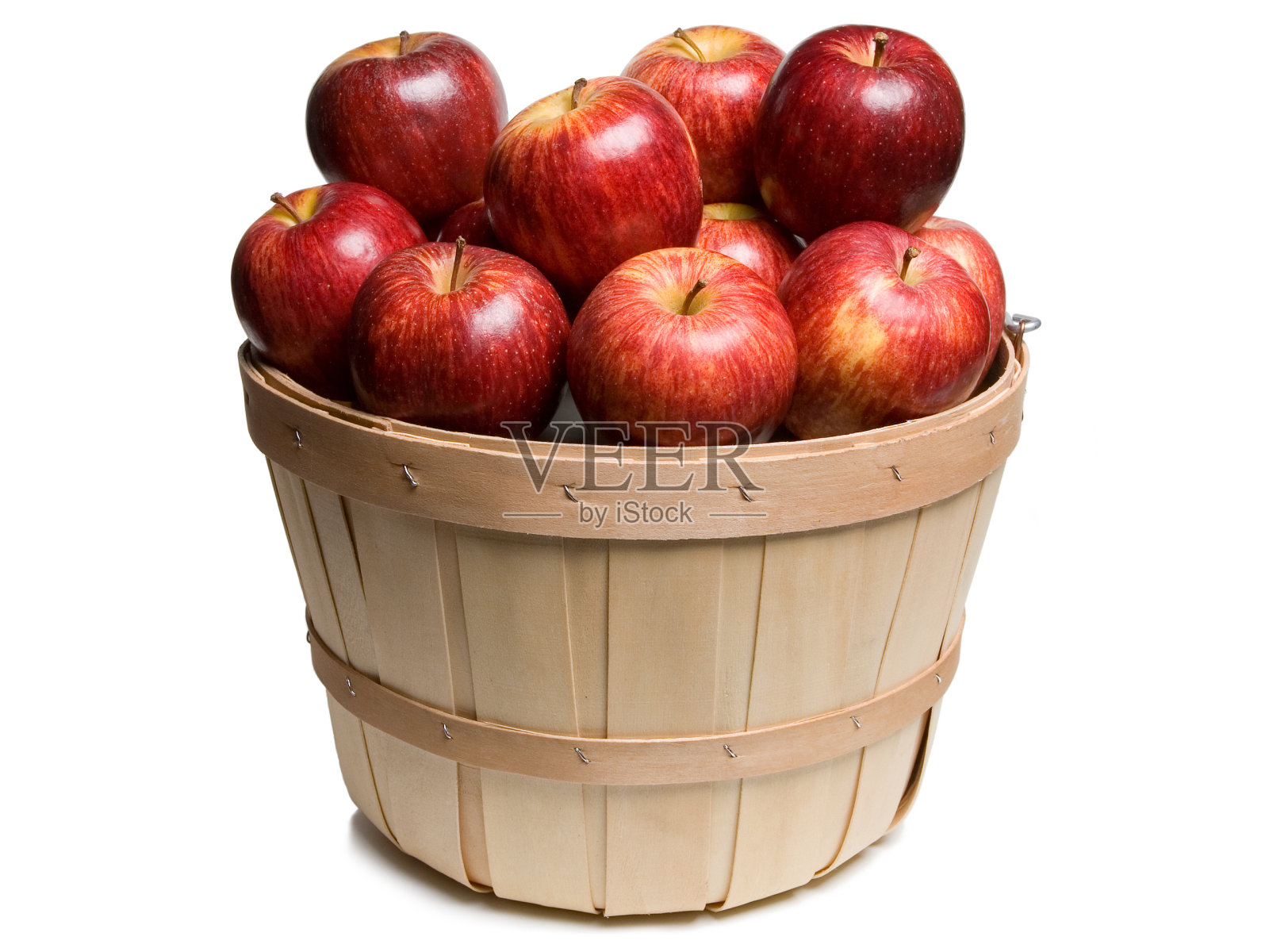 木篮子和红苹果照片摄影图片