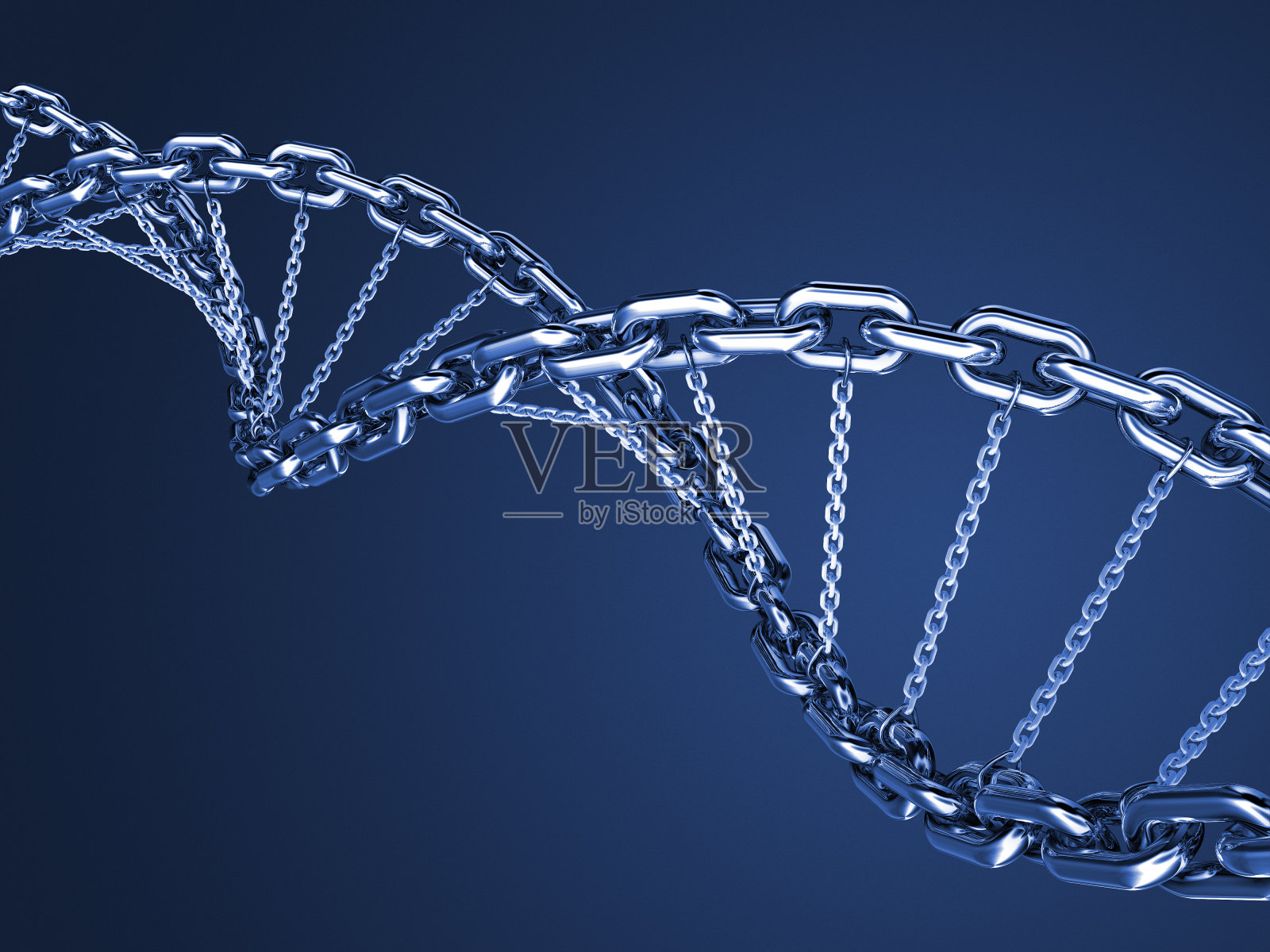蓝色的DNA链照片摄影图片