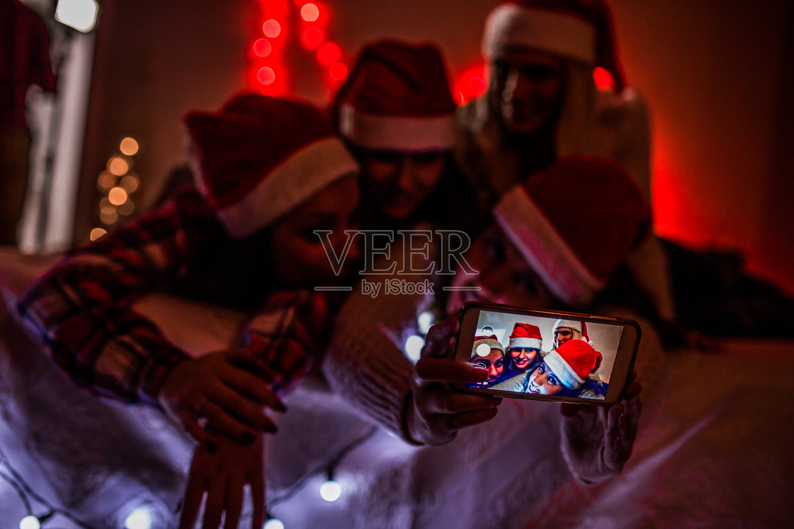 圣诞节和朋友照片摄影图片