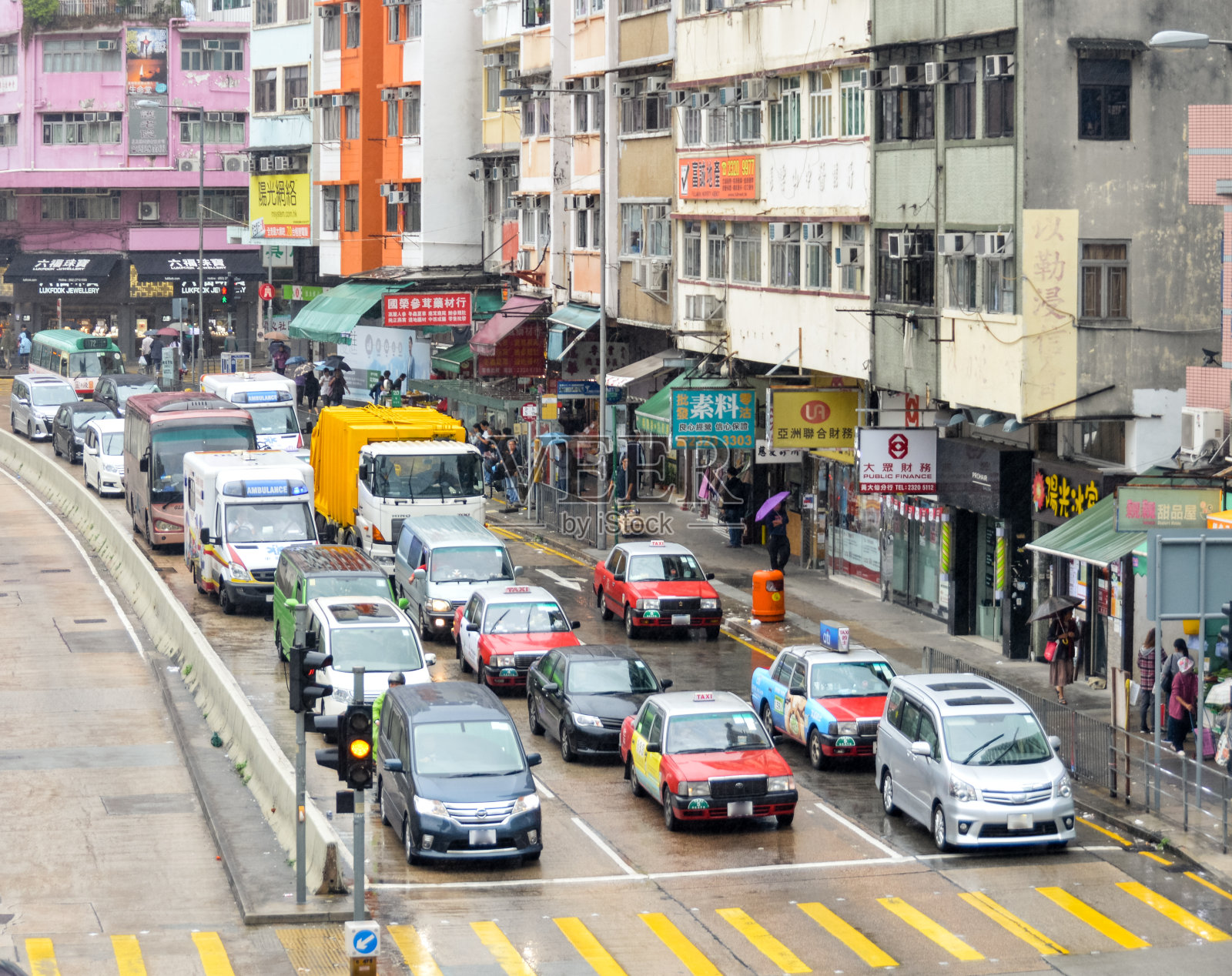香港城市景观与交通堵塞照片摄影图片