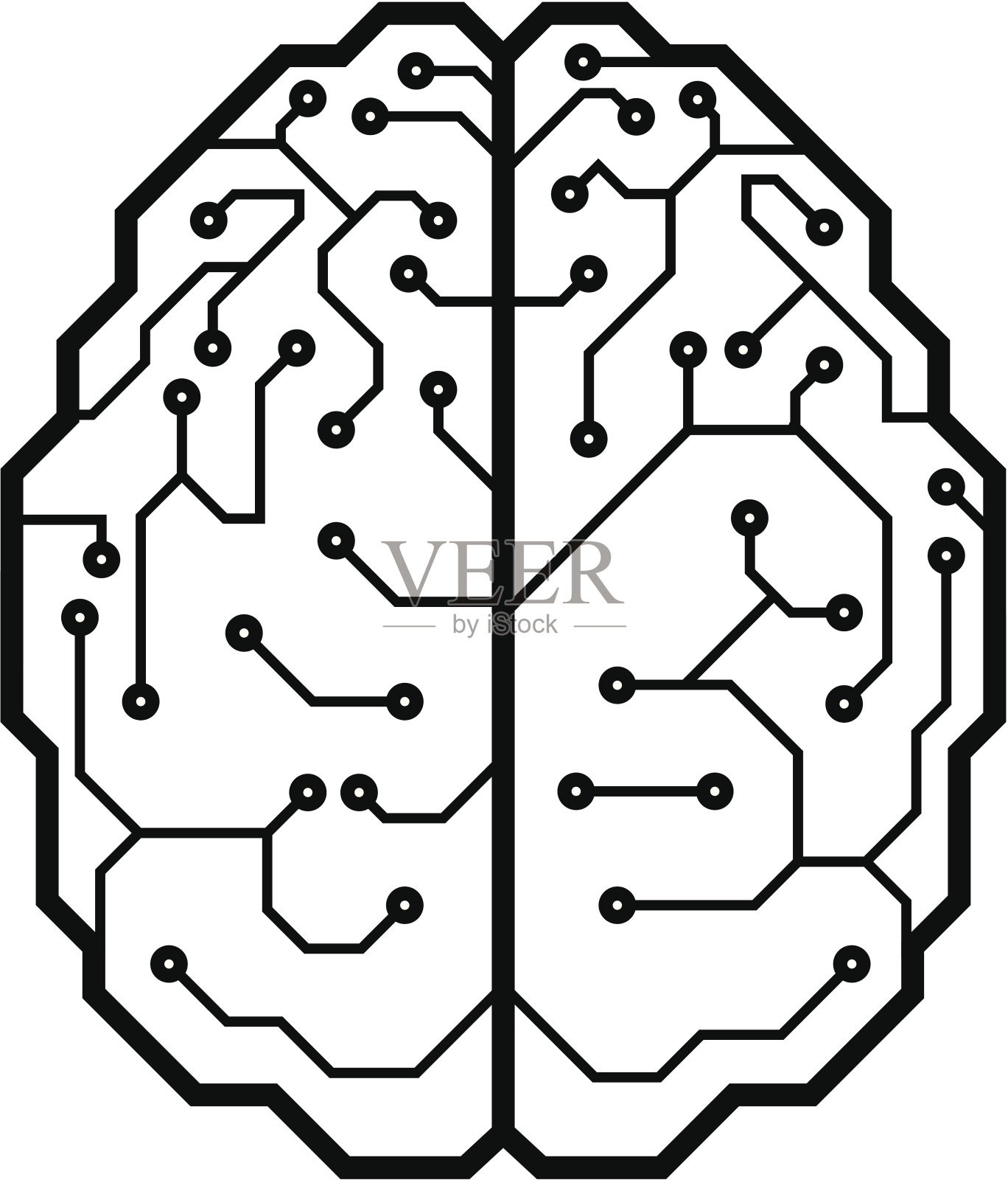 大脑网络设计元素图片
