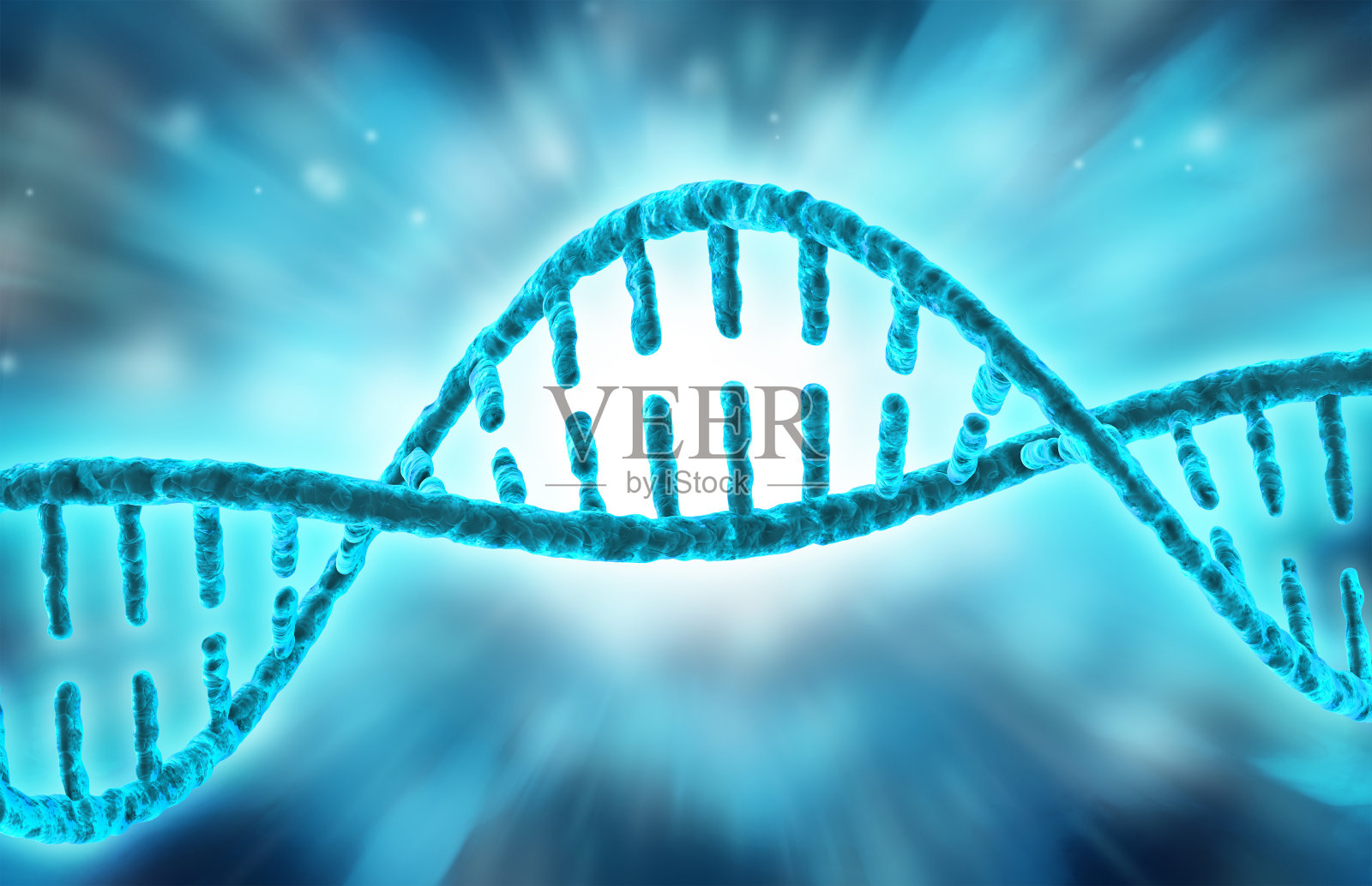 DNA双螺旋结构插画图片素材