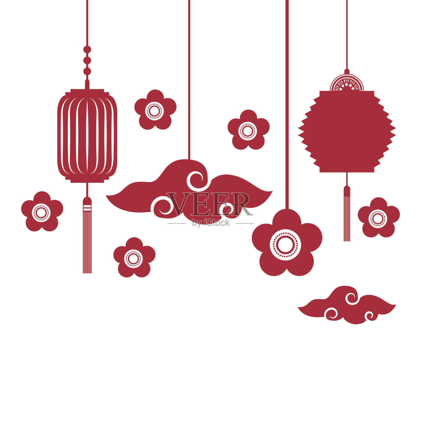 中国的灯笼装饰设计元素图片