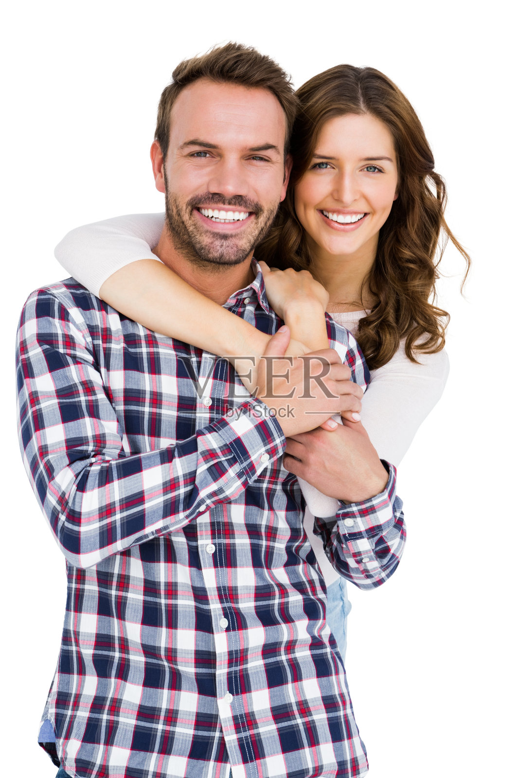 年轻夫妇微笑的肖像照片摄影图片