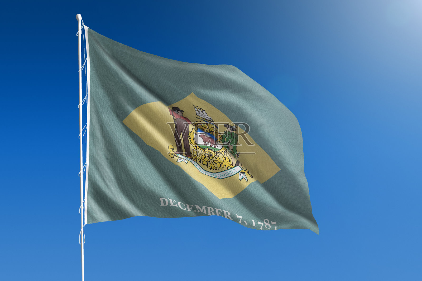 美国特拉华州的国旗照片摄影图片