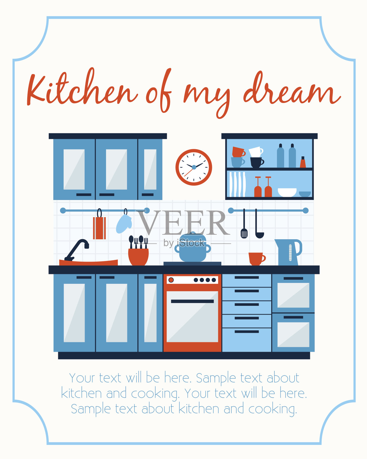 厨房家具平面插图插画图片素材