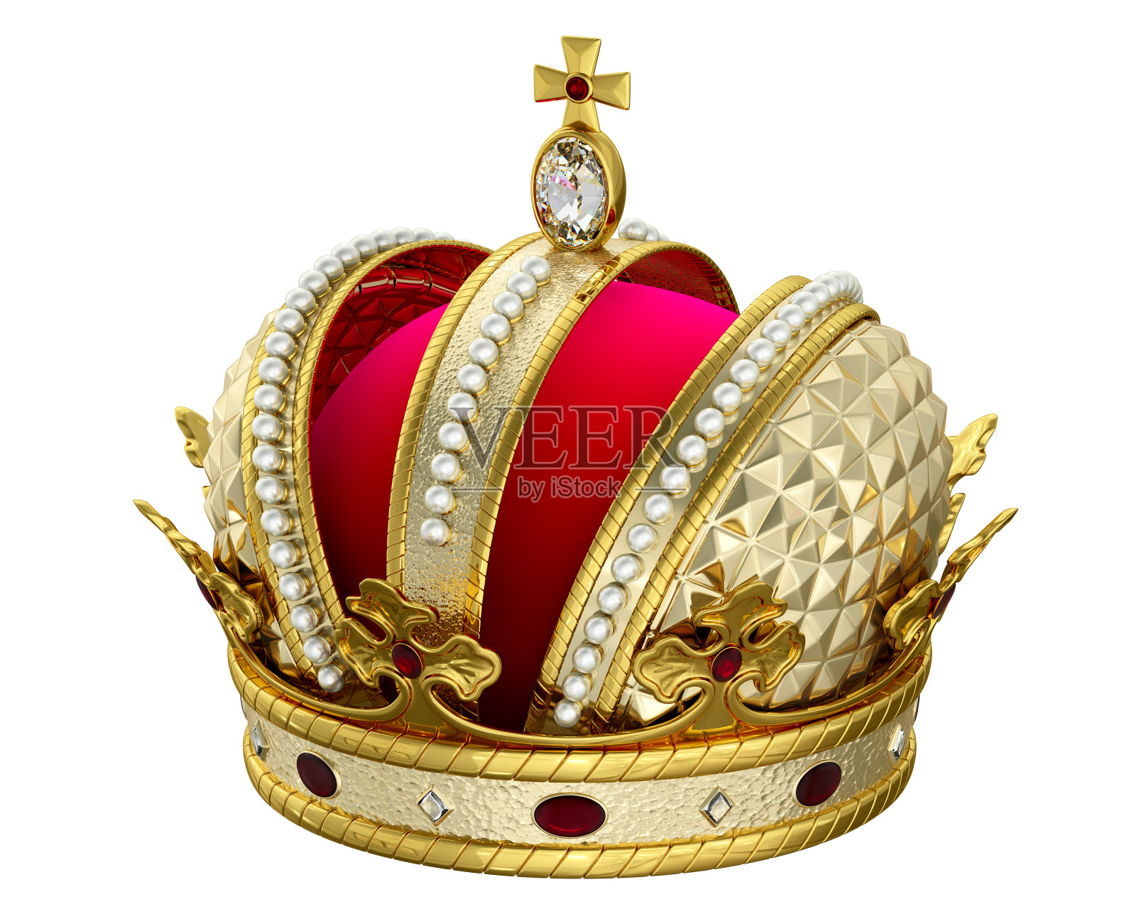 国王的王冠用黄金和宝石装饰照片摄影图片