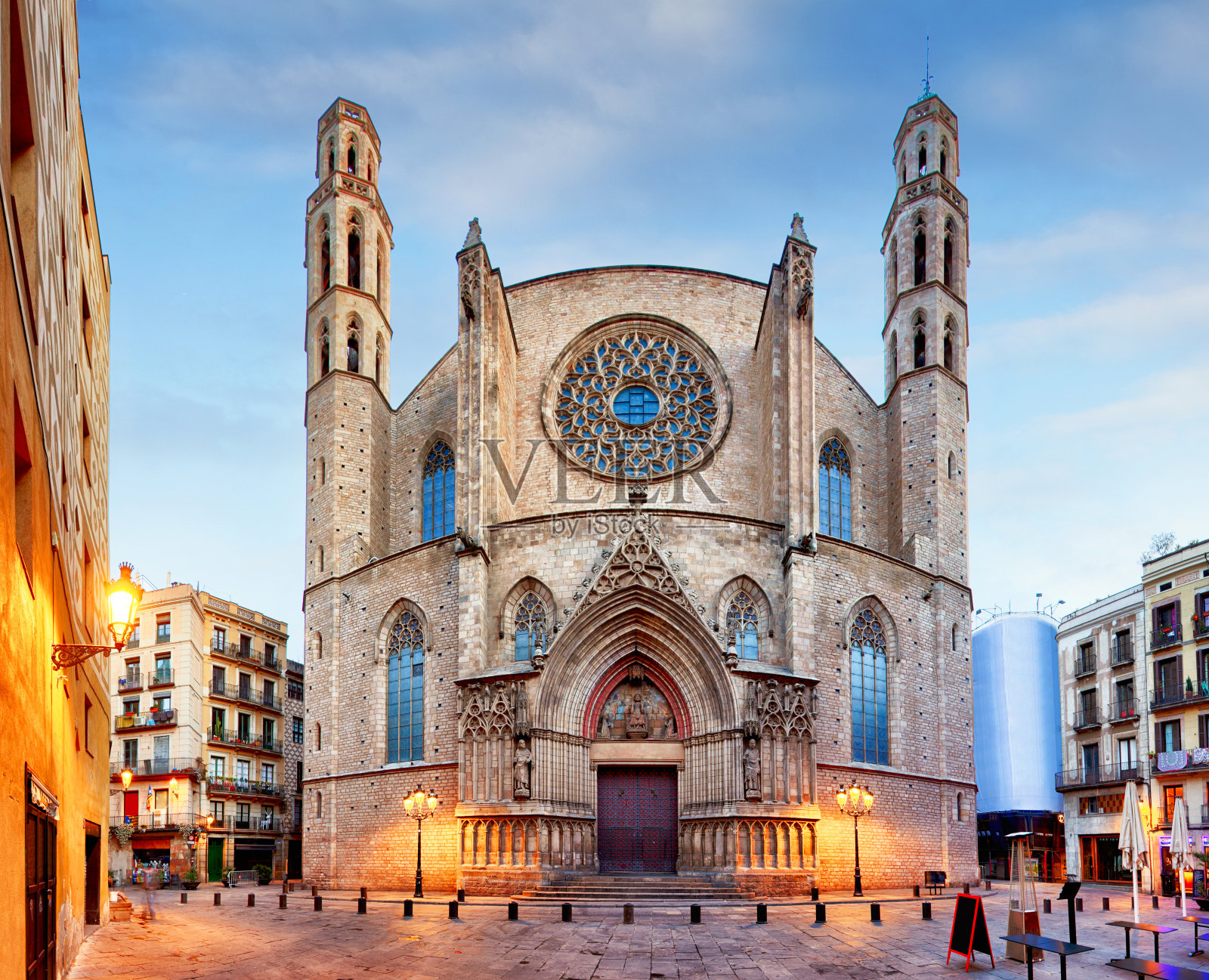 巴塞罗那的圣玛丽亚德尔马教堂照片摄影图片