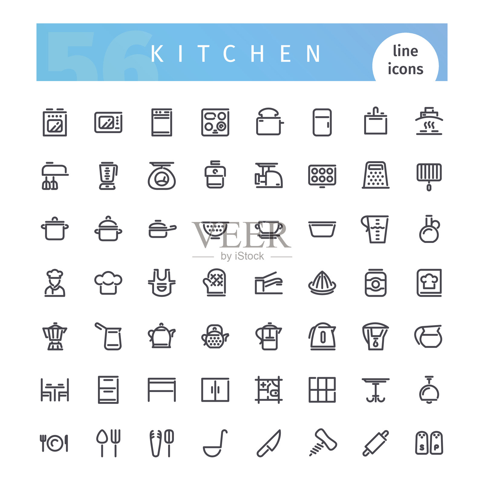厨房系列图标设计元素图片