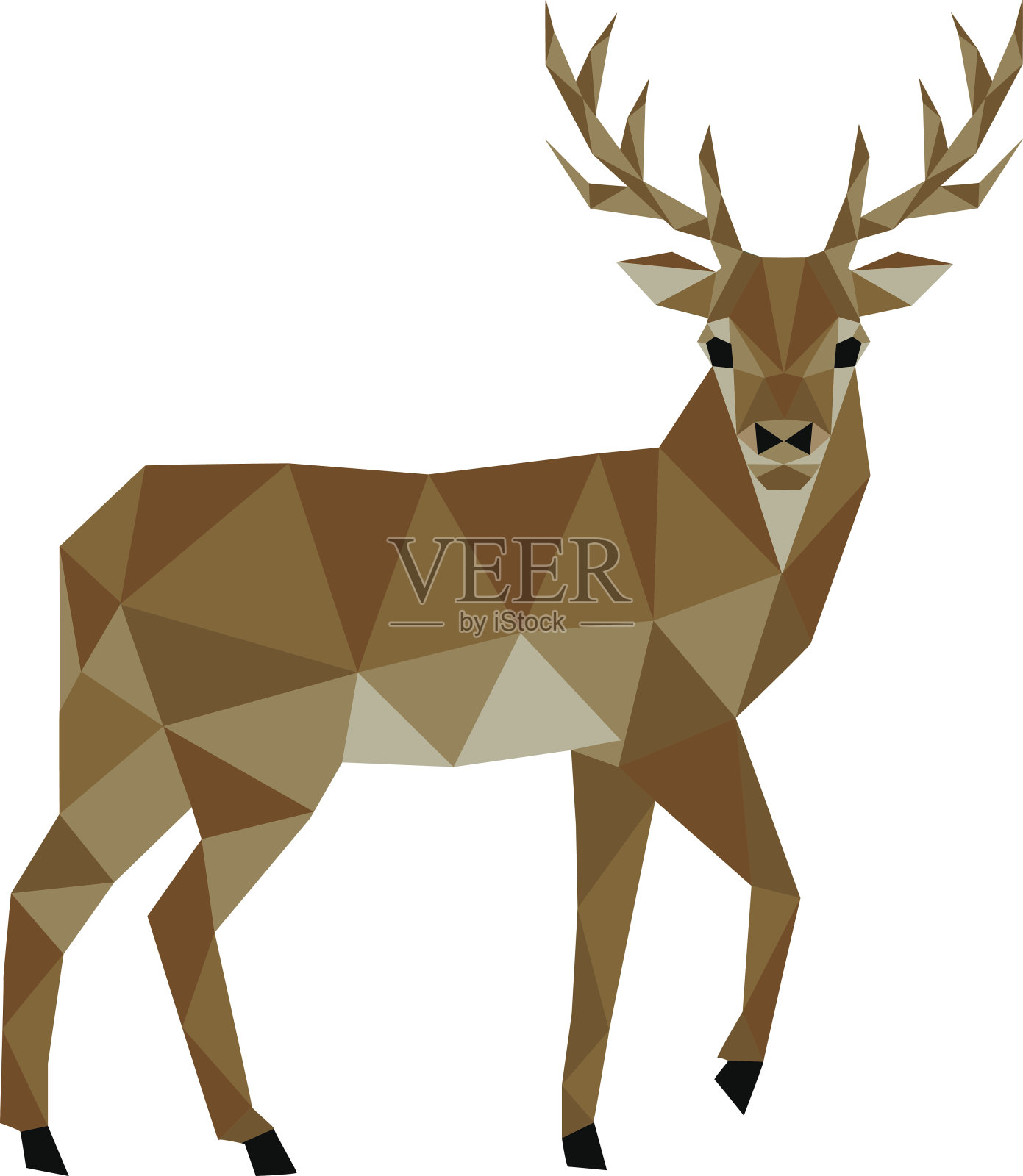 多边形的鹿插画图片素材