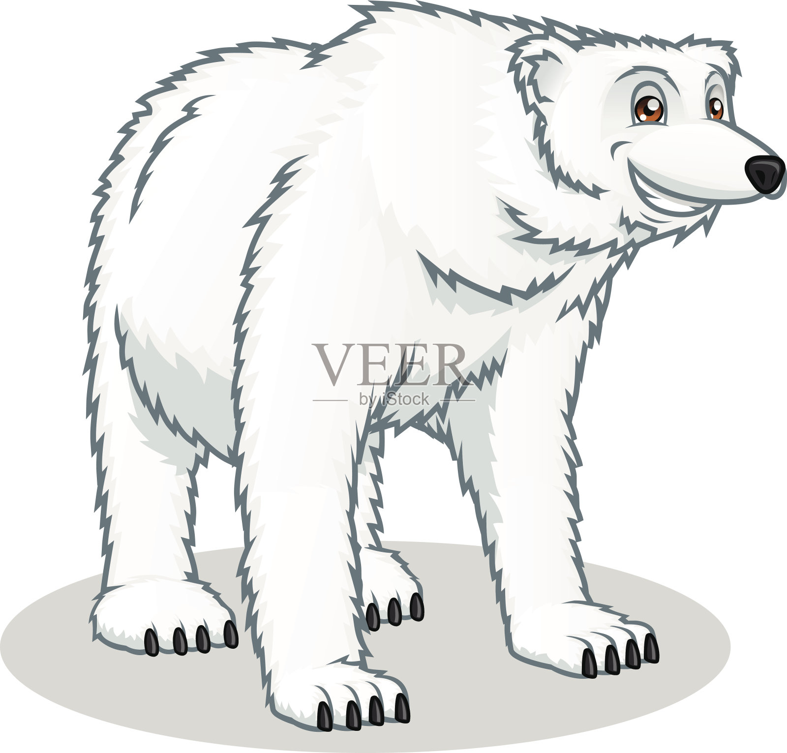 高质量的北极熊矢量卡通插图设计元素图片