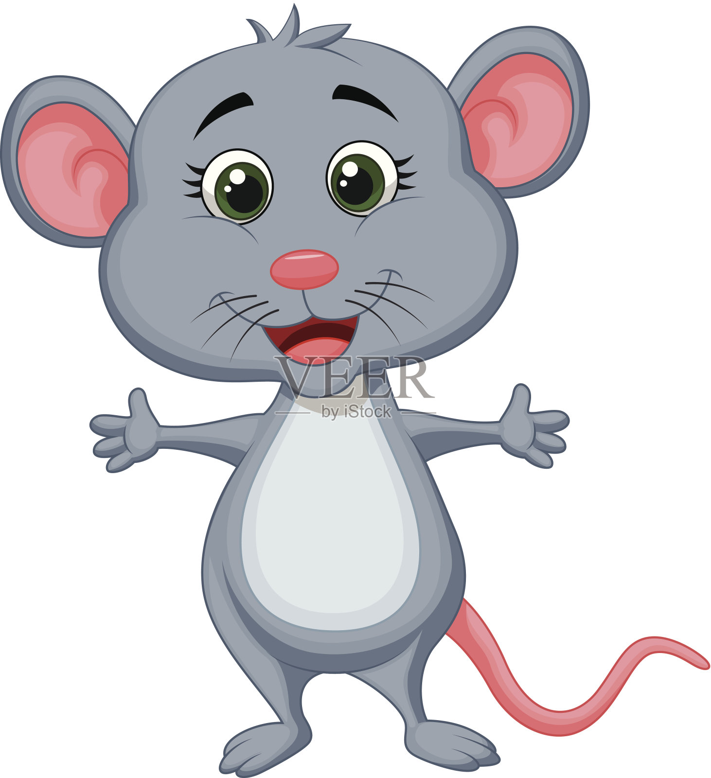 卡通可爱的老鼠插画图片素材