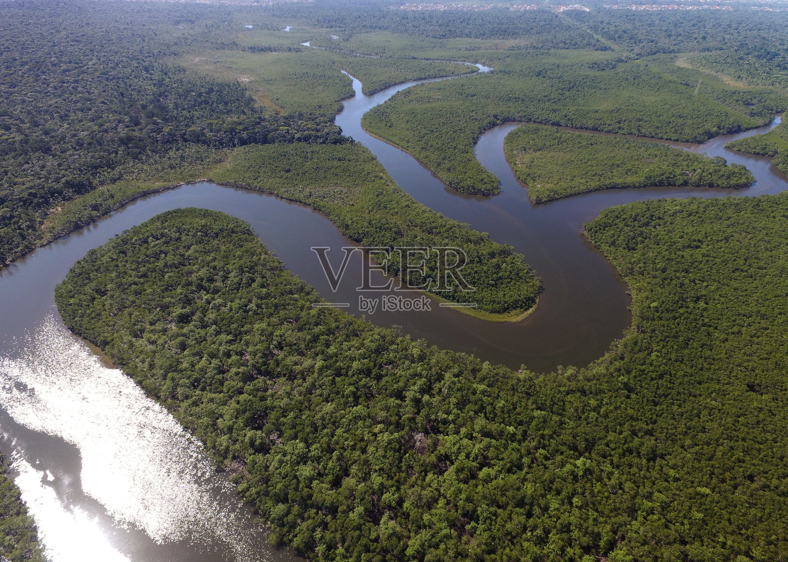 巴西热带雨林鸟瞰图照片摄影图片